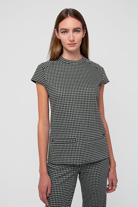 TOP PIED DE POULE COUTURE BLACK/ECRU 1