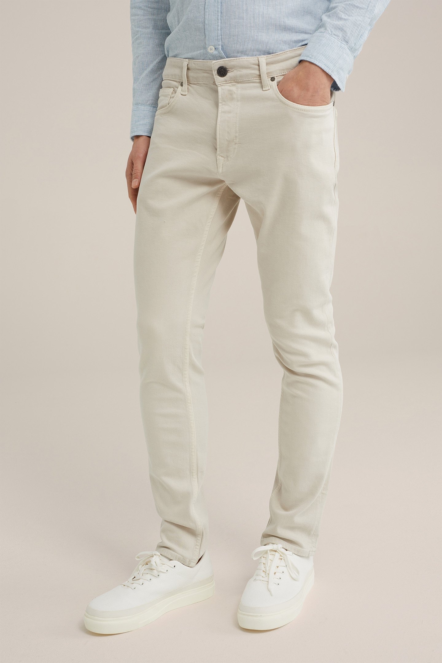5-POCKET MID WAIST BEIGE 1