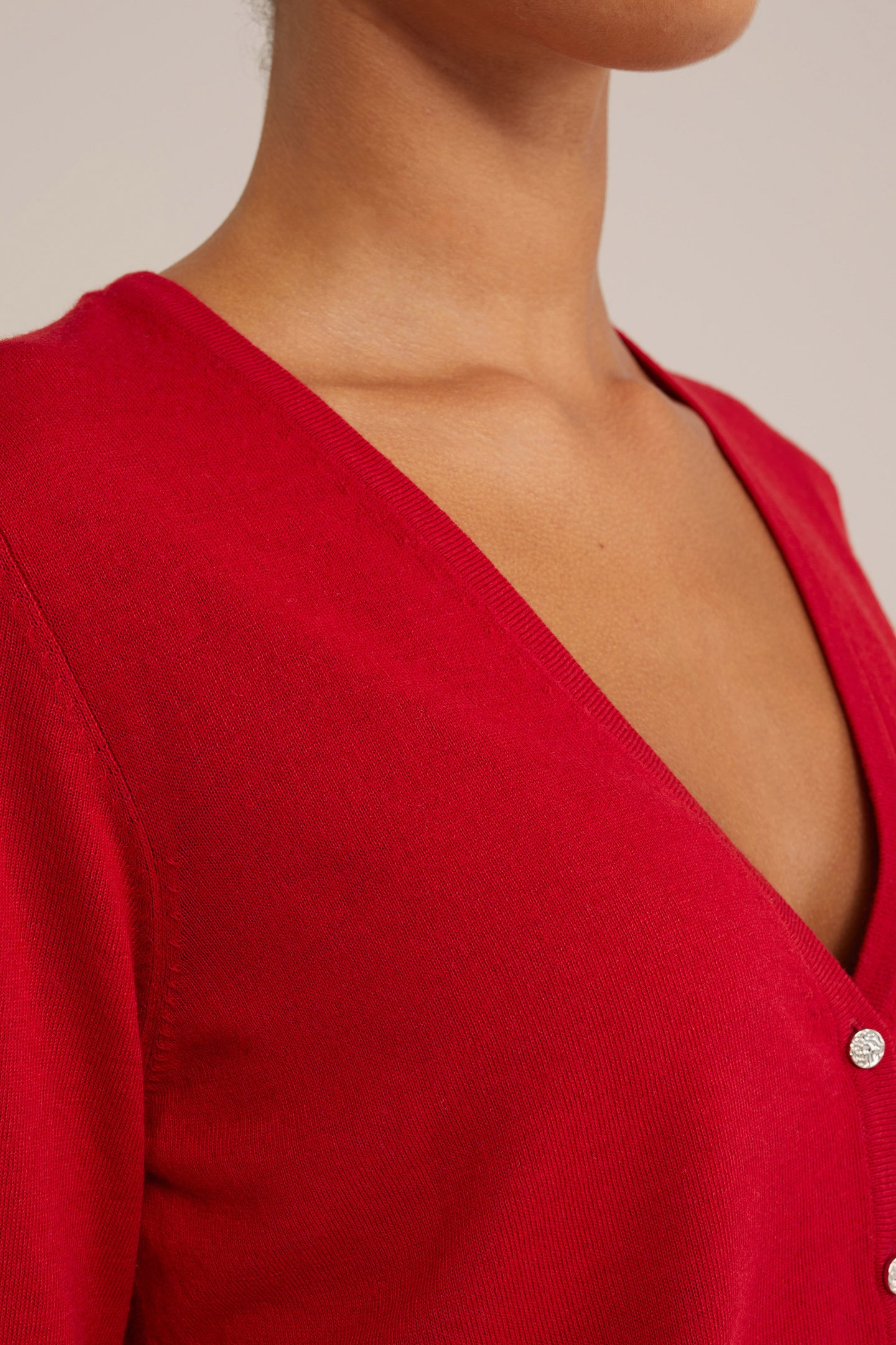 KNITTED CARDIGAN FIRE RED 6