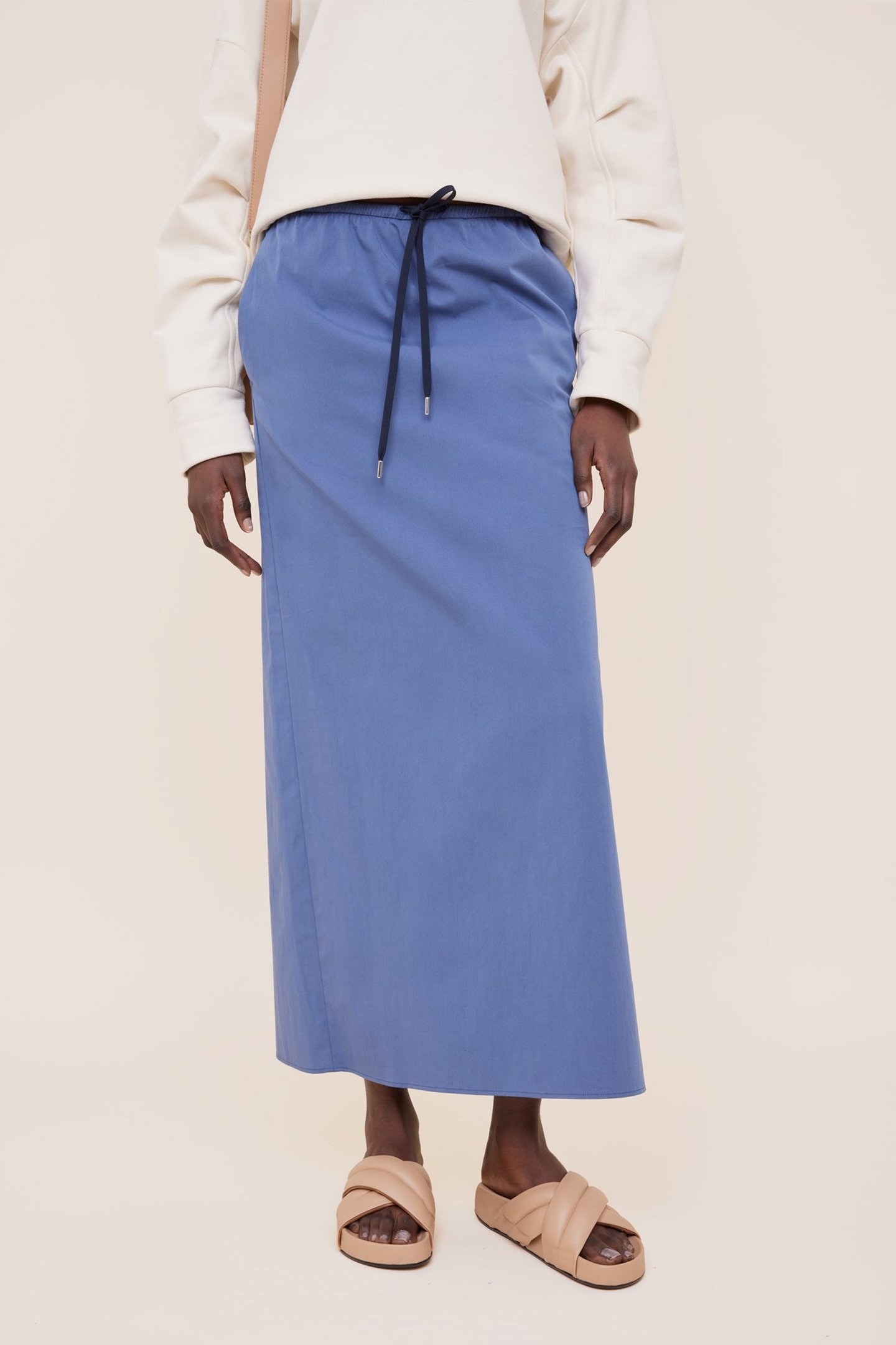 SKIRT TUBE WITH DRAWCORD BLUE INDIGO 1