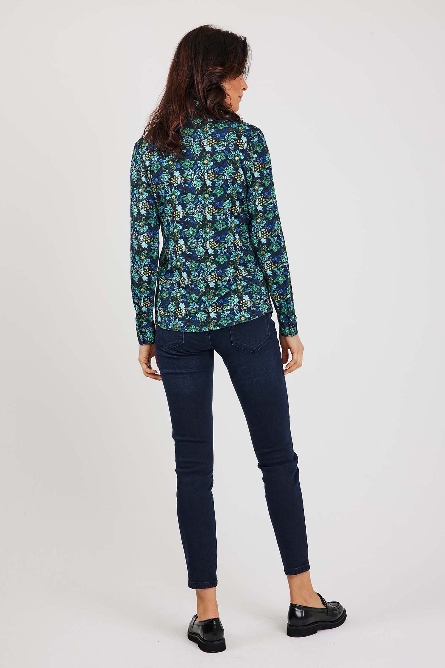 JERSEY BLOUSE GWEN DARKBLUE WITH EYECANDY MULTI XS 3