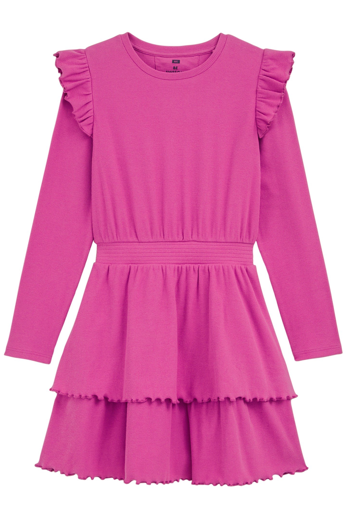 DRESS MID LENGTH BRIGHT PINK 3