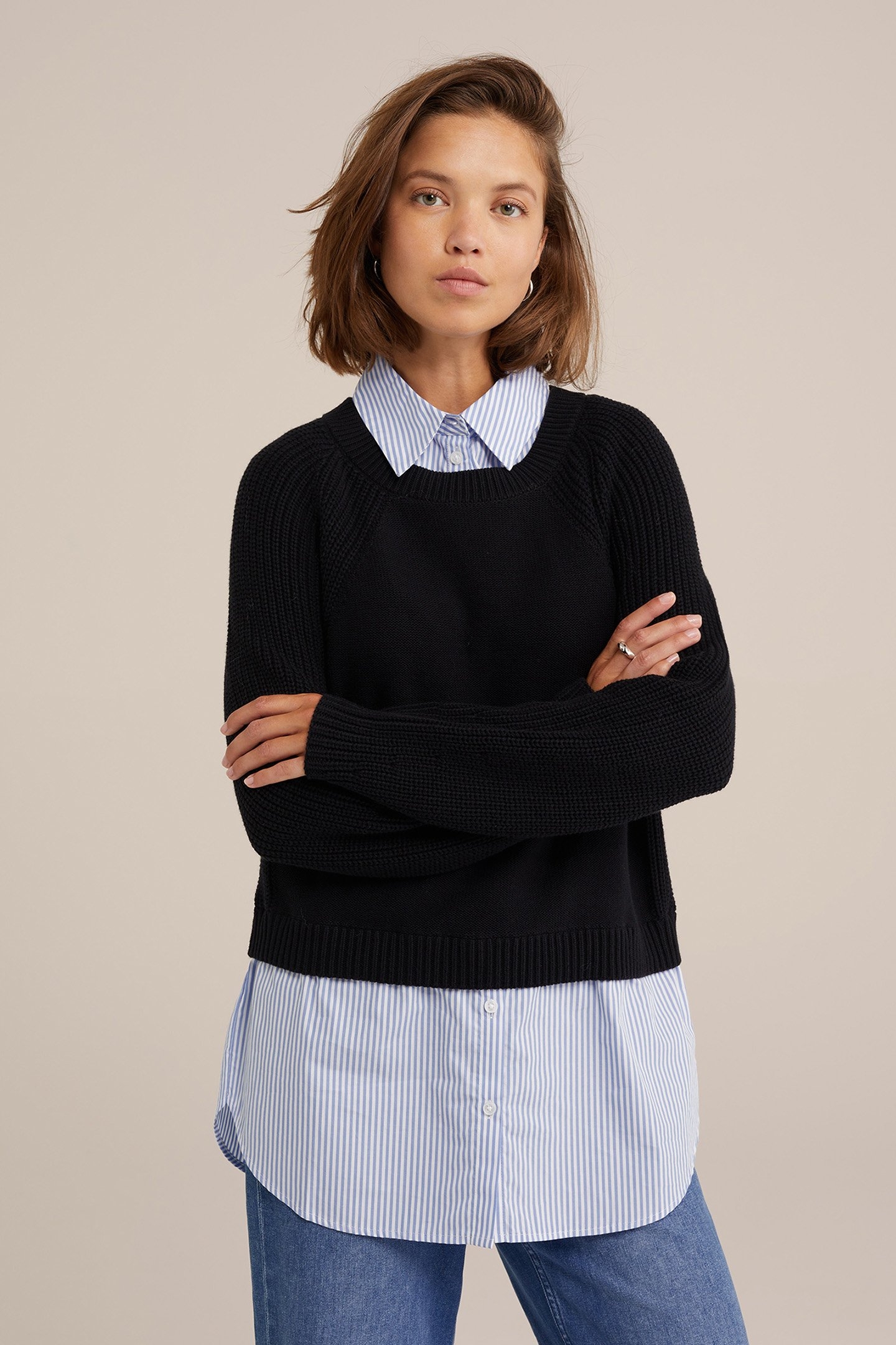 KNITTED PULLOVER BLACK 1