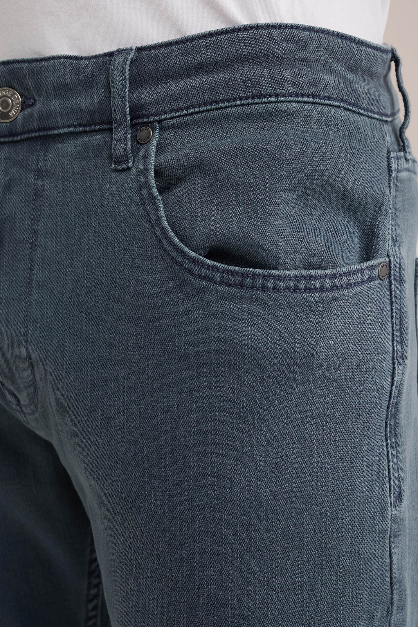 5-POCKET MID WAIST BLUE 5