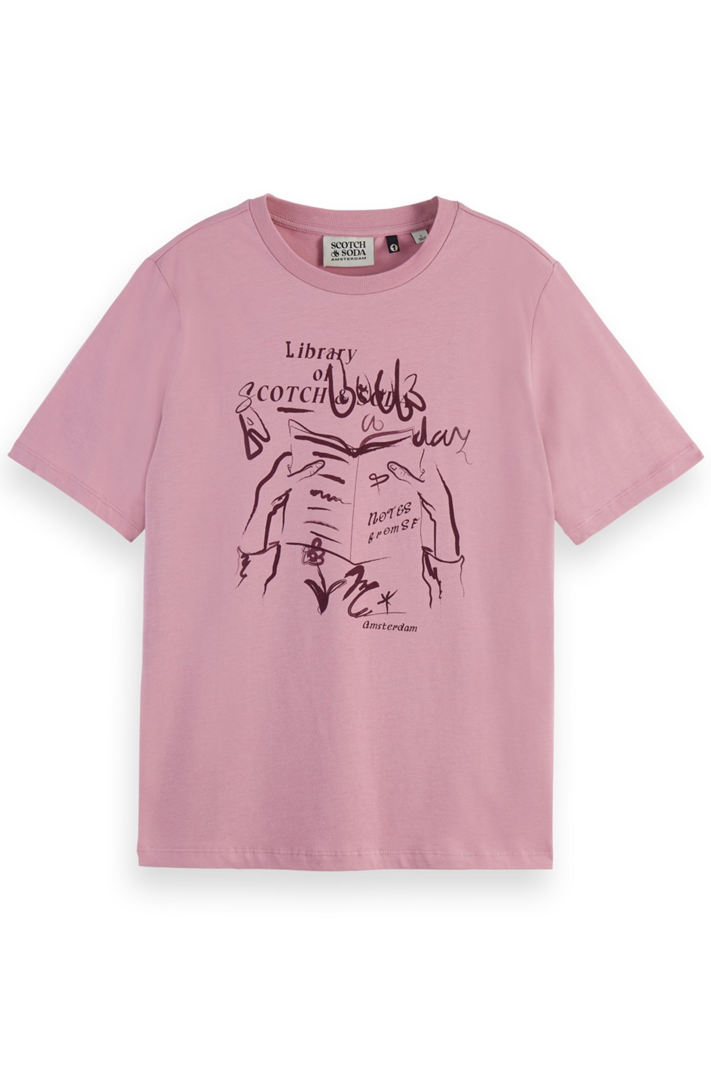 CHEST ARTWORK RELAXED FIT T-SHIRT CADILLAC PINK 4