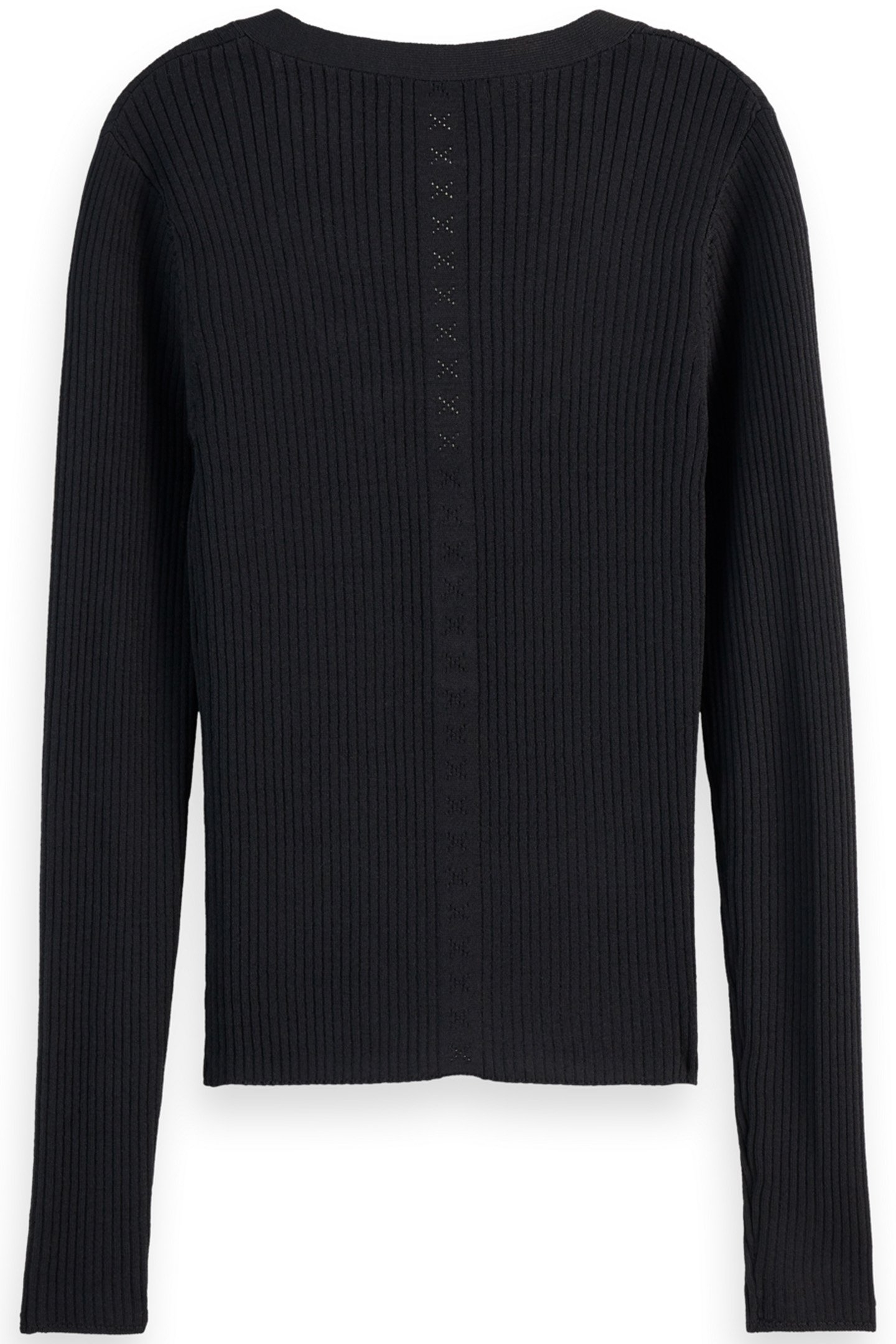 RIBBED FITTED PULLOVER EVENING BLACK 5