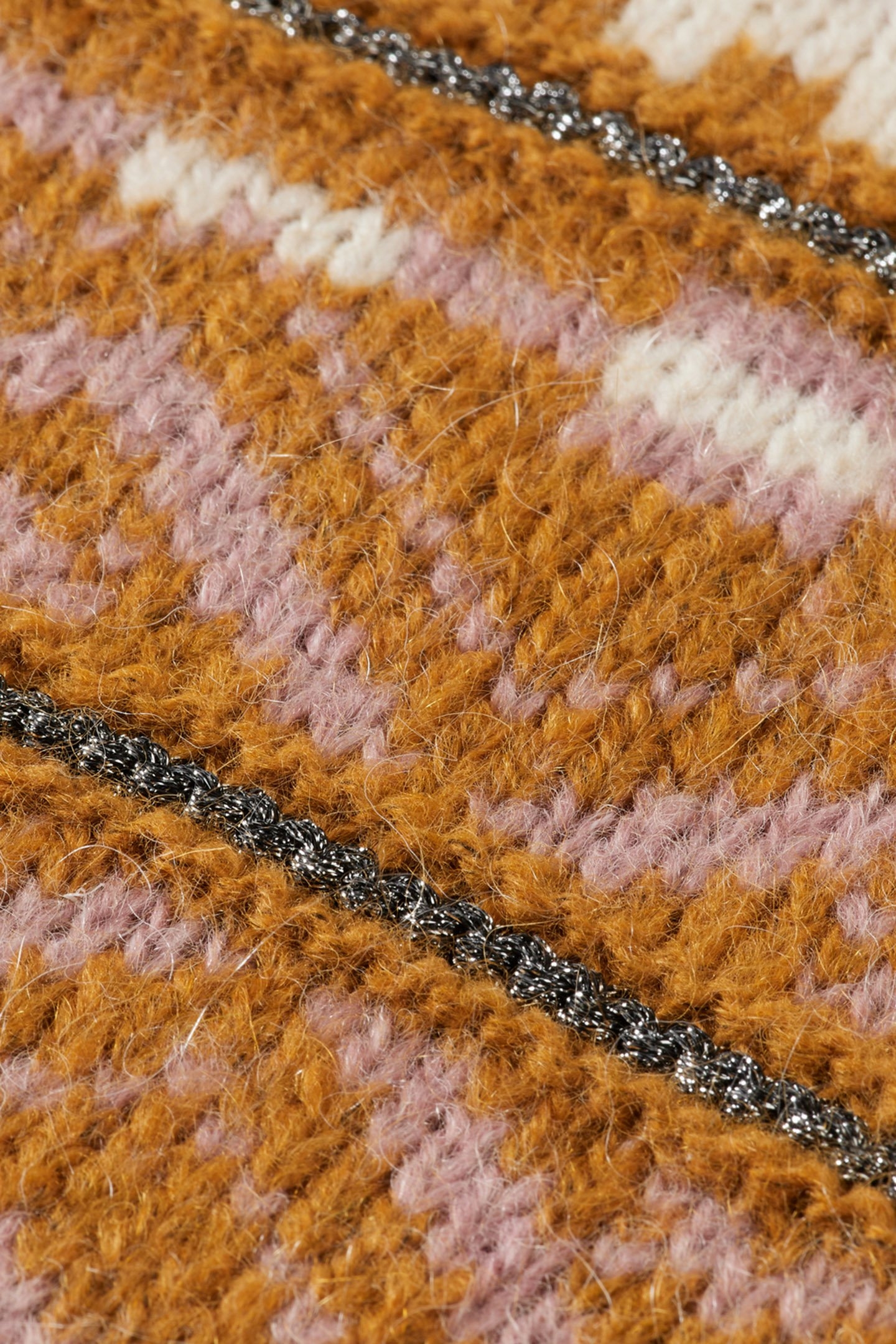 METALLIC FAIR ISLE PULLOVER TOBACCO 8