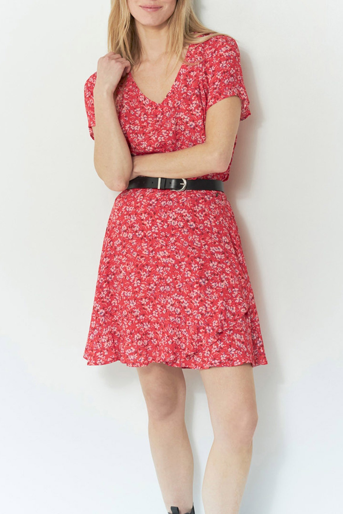 CALDWELL _ GRENADINE RED BLOSSOM PRINT TOP IN LENZING™ ECOVE 3