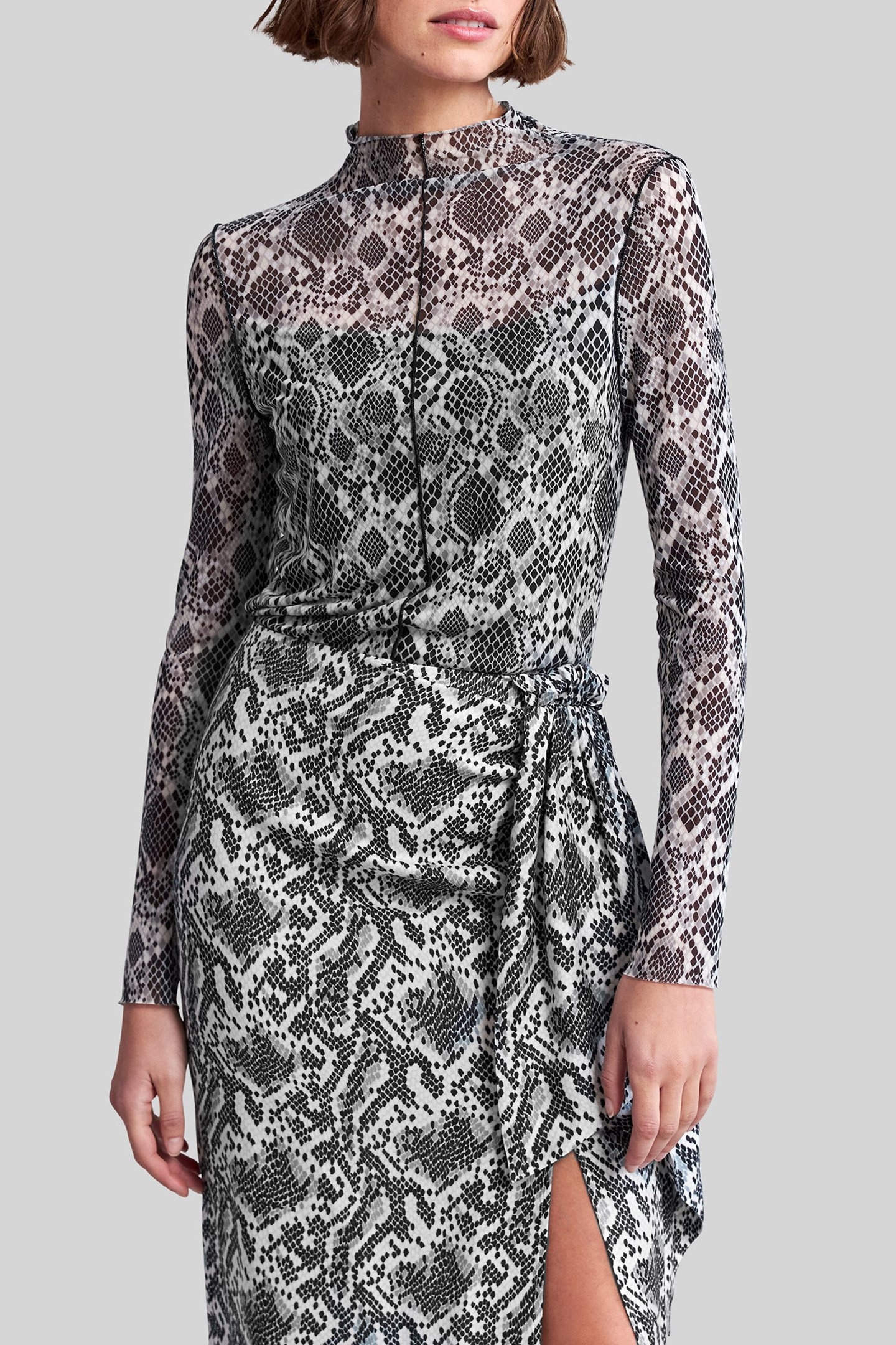 WHITE TOP WITH GRAPHIC PYTHON PRINT 1