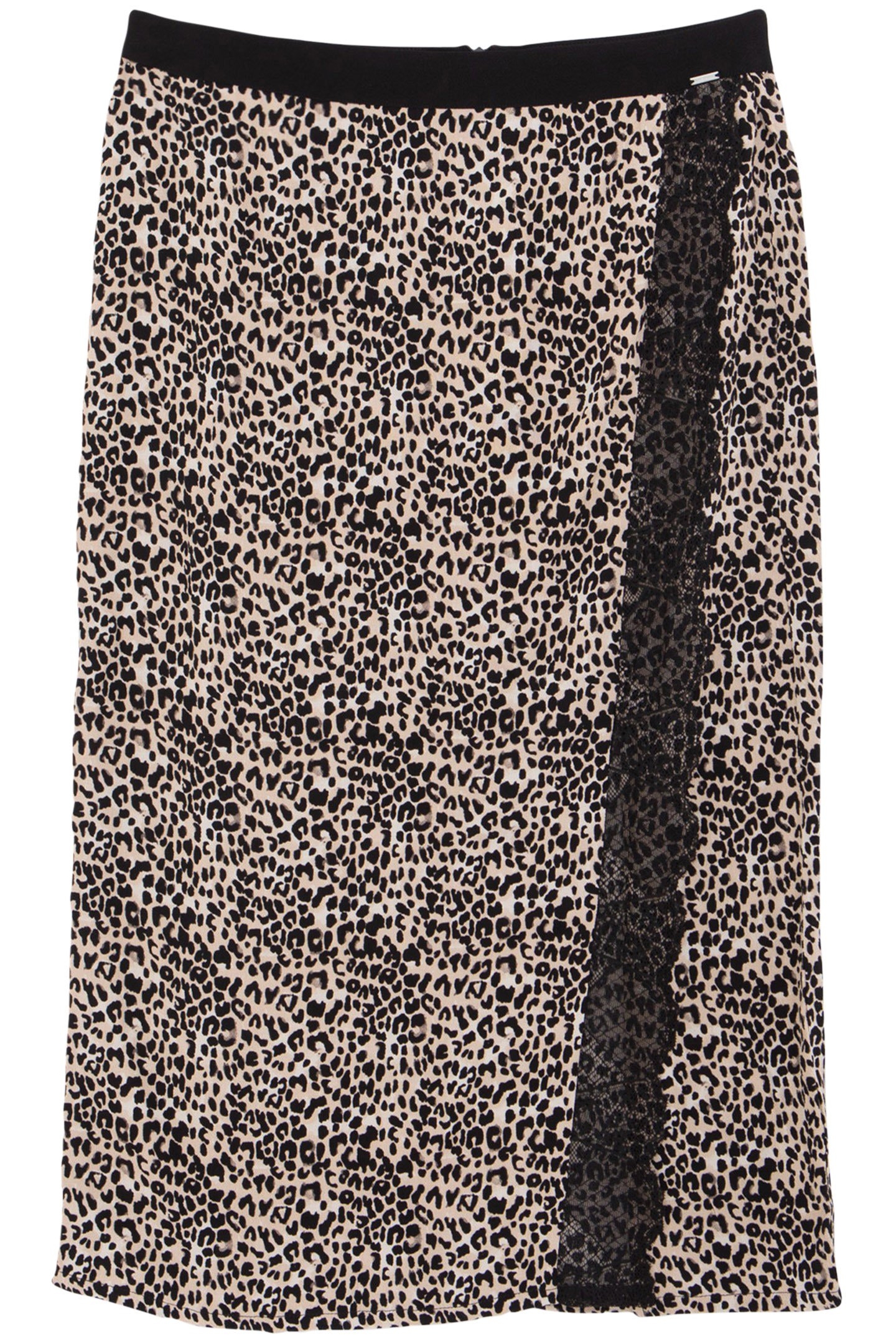 BLACK LENZING™ ECOVERO™ ROCK LEOPARD DETAIL SKIRT 5
