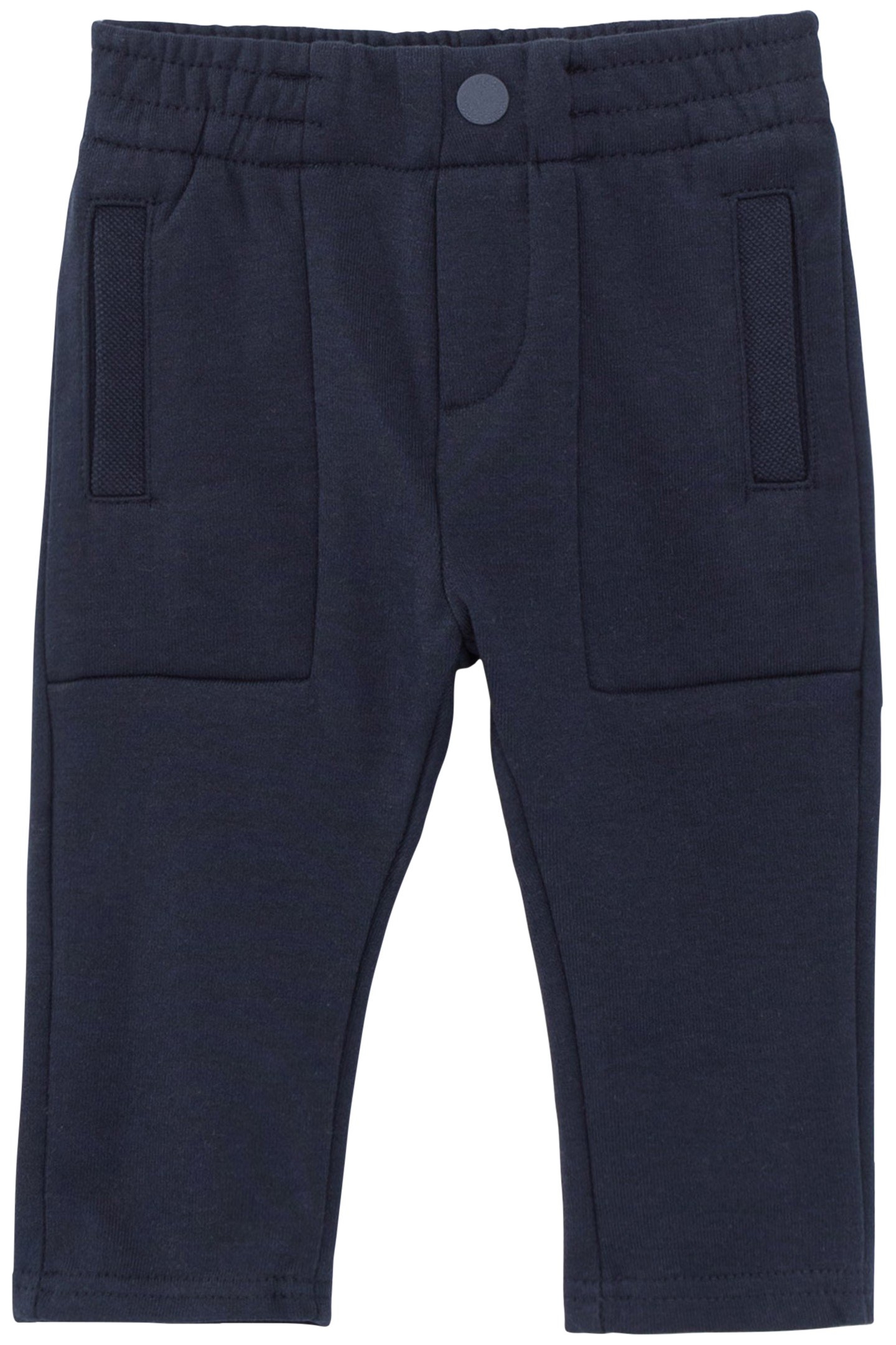 BABY BOYS' NAVY KNIT TROUSERS WITH SEAMED POCKETS 1