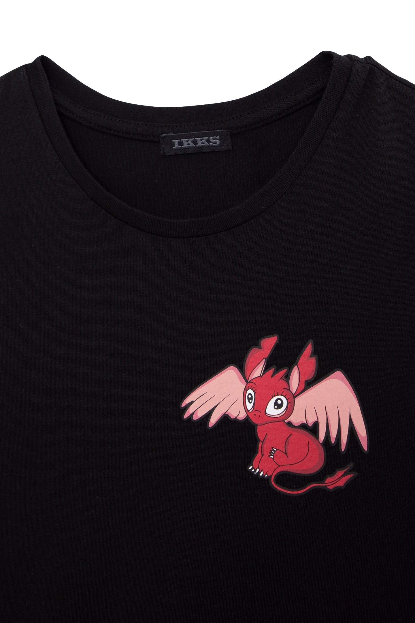 GIRLS' BLACK T-SHIRT WITH DRAGON IMAGE 3