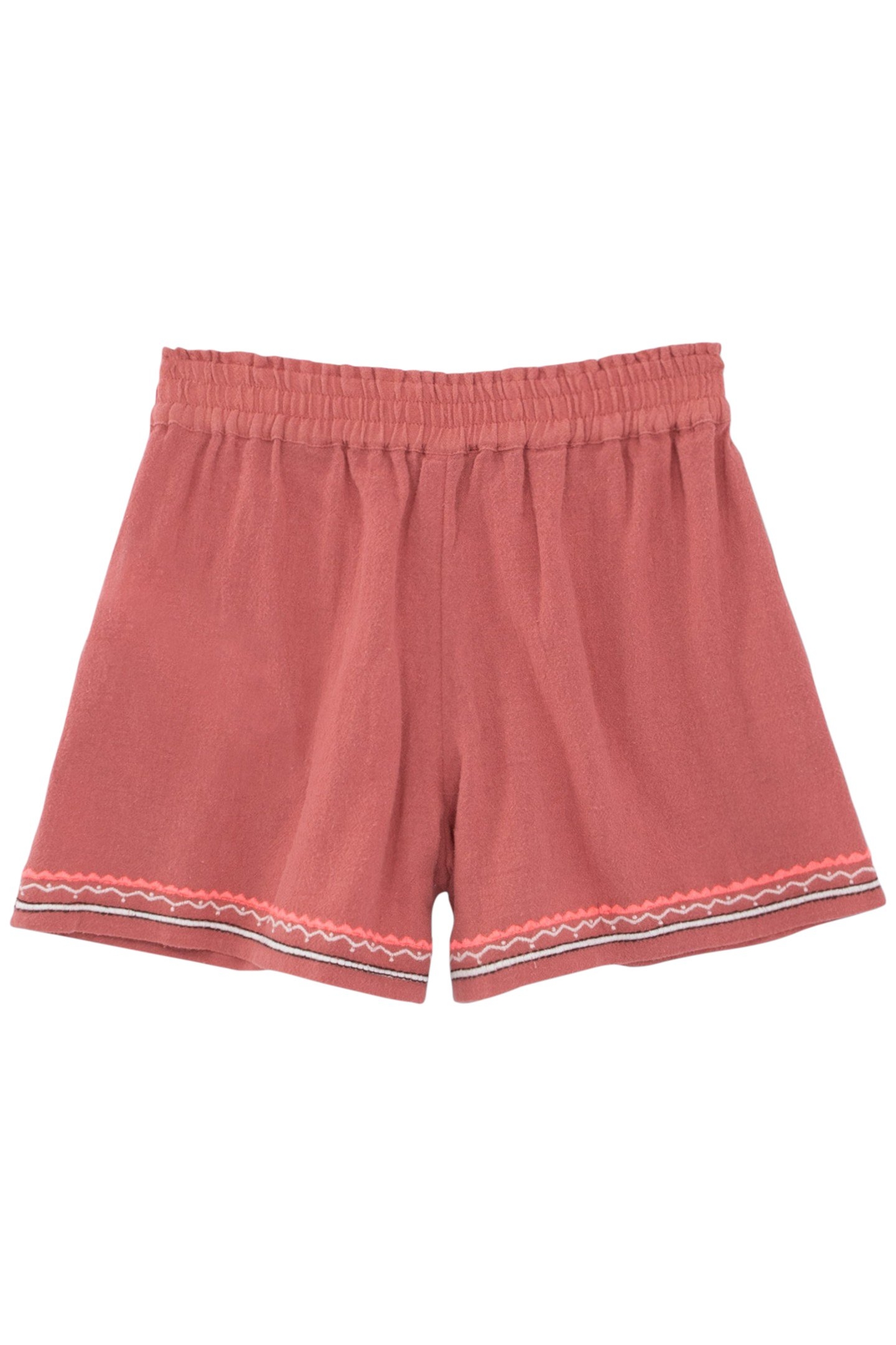 GIRLS’ TERRACOTTA EMBROIDERED SHORTS 2