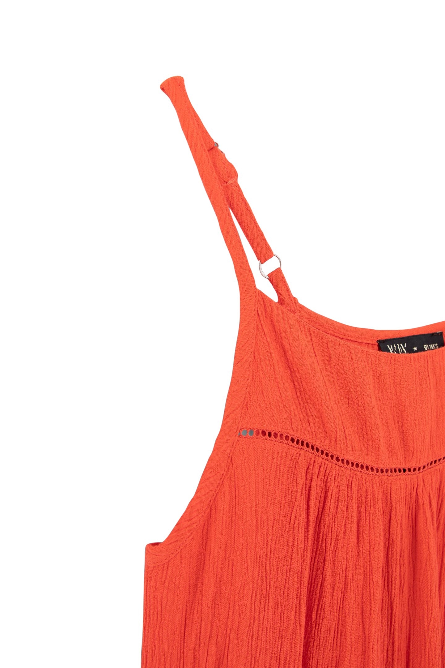 GIRLS’ RED LENZING™ ECOVERO™ DRESS WITH SPAGHETTI STRAPS 5