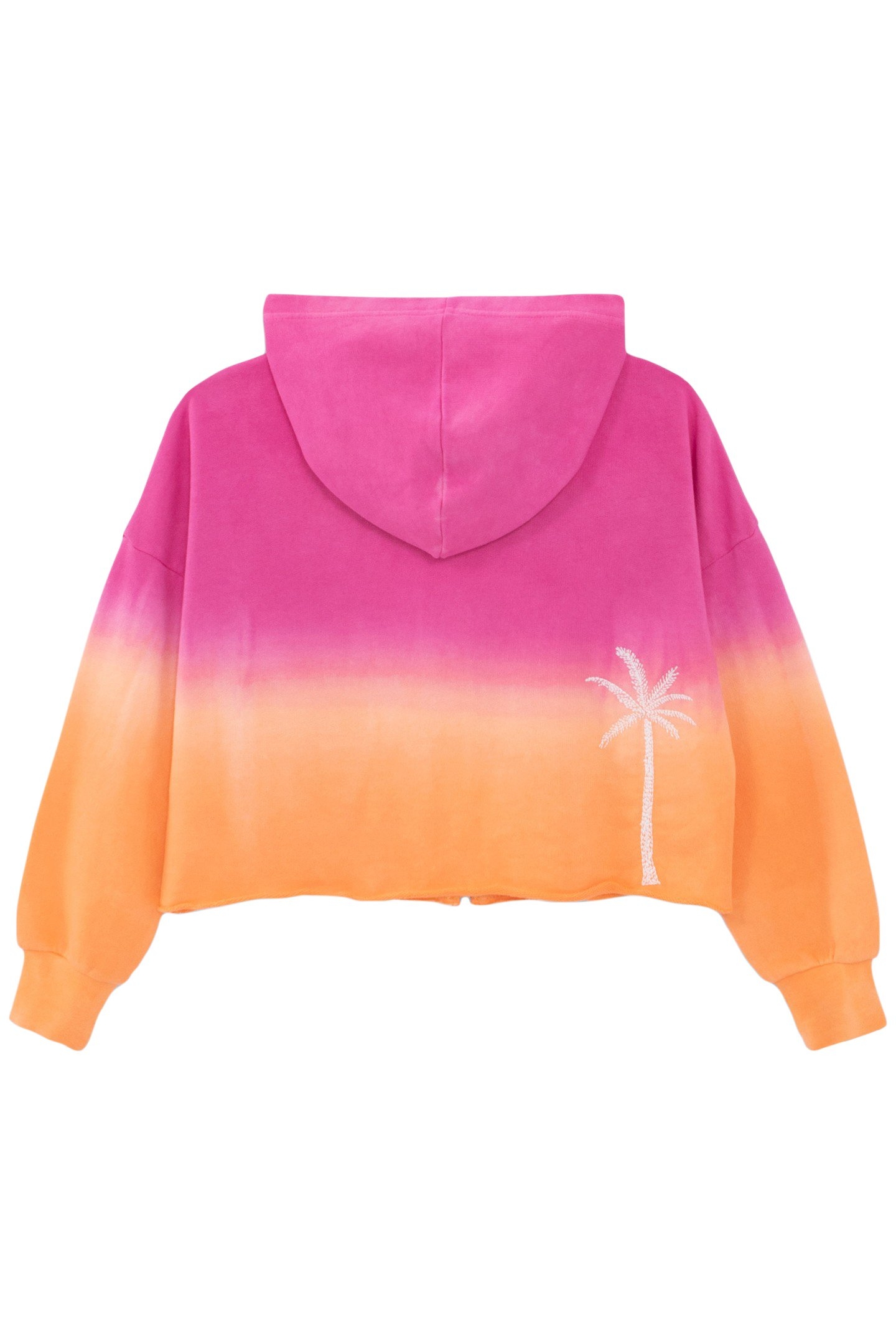 GIRLS’ ORANGE DEEP DYE-LOOK ZIPPED CARDIGAN 2