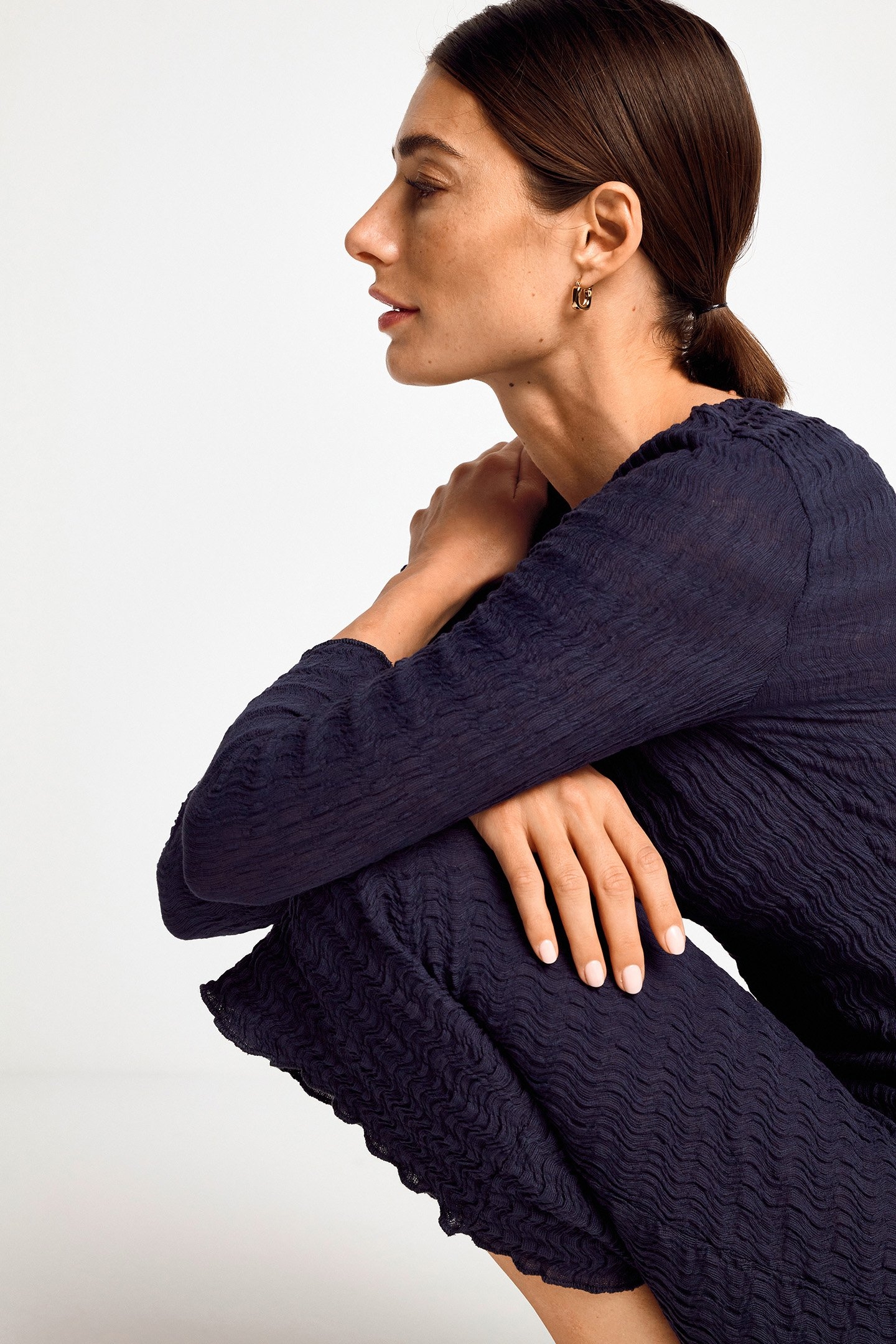 CRINKLED DRESS MIDNIGHT BLUE 4