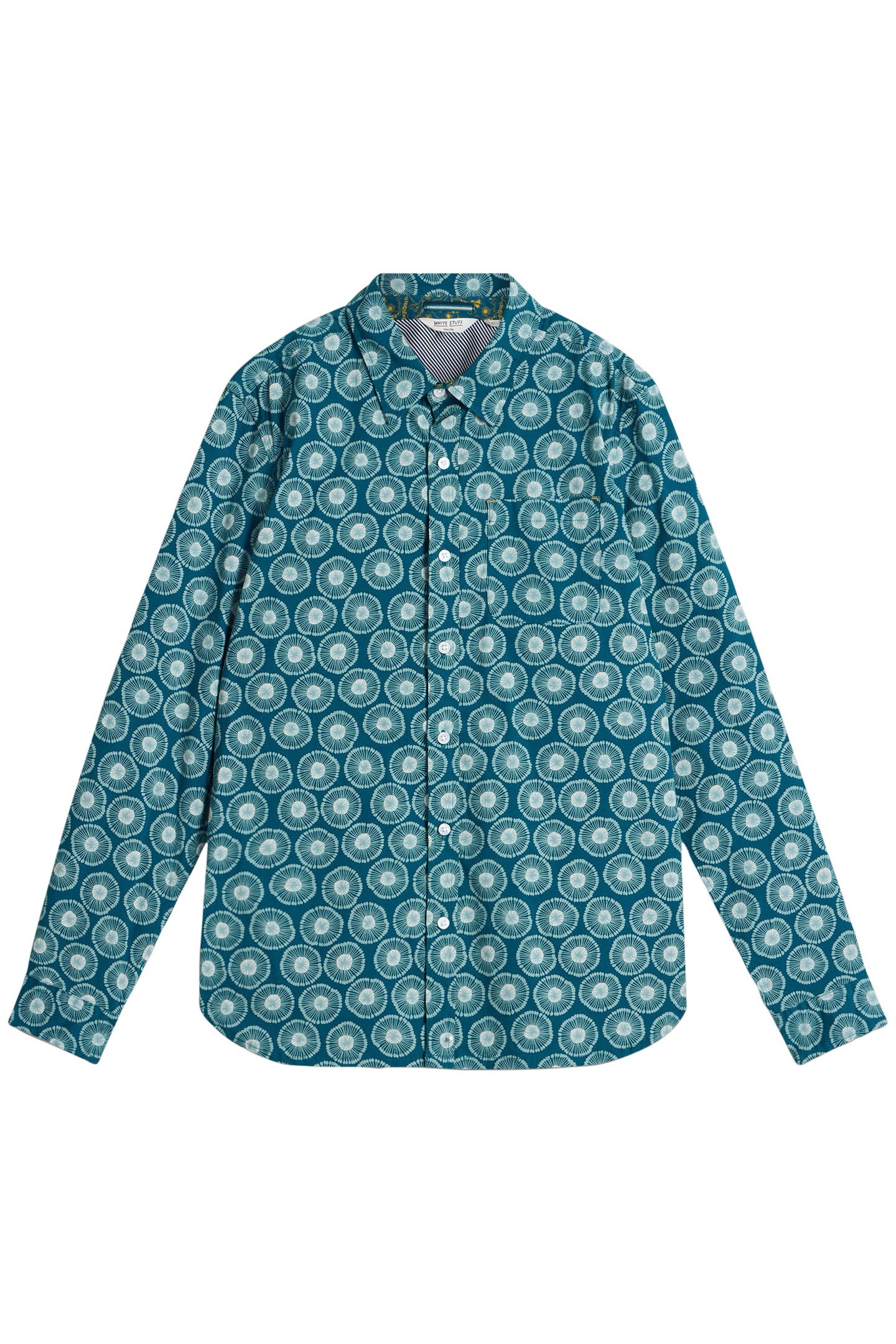 SPRIG SPOT PRINTED SHIRT BLUE MULTI 2