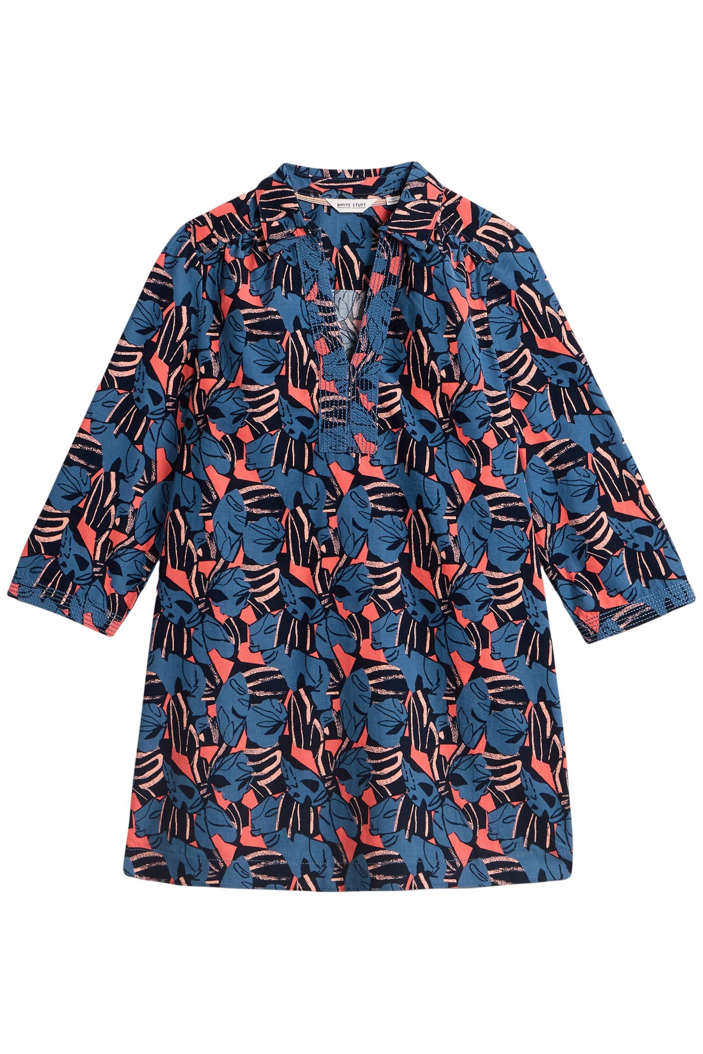 BLAIRE CORD TUNIC NAVY PRINT 2