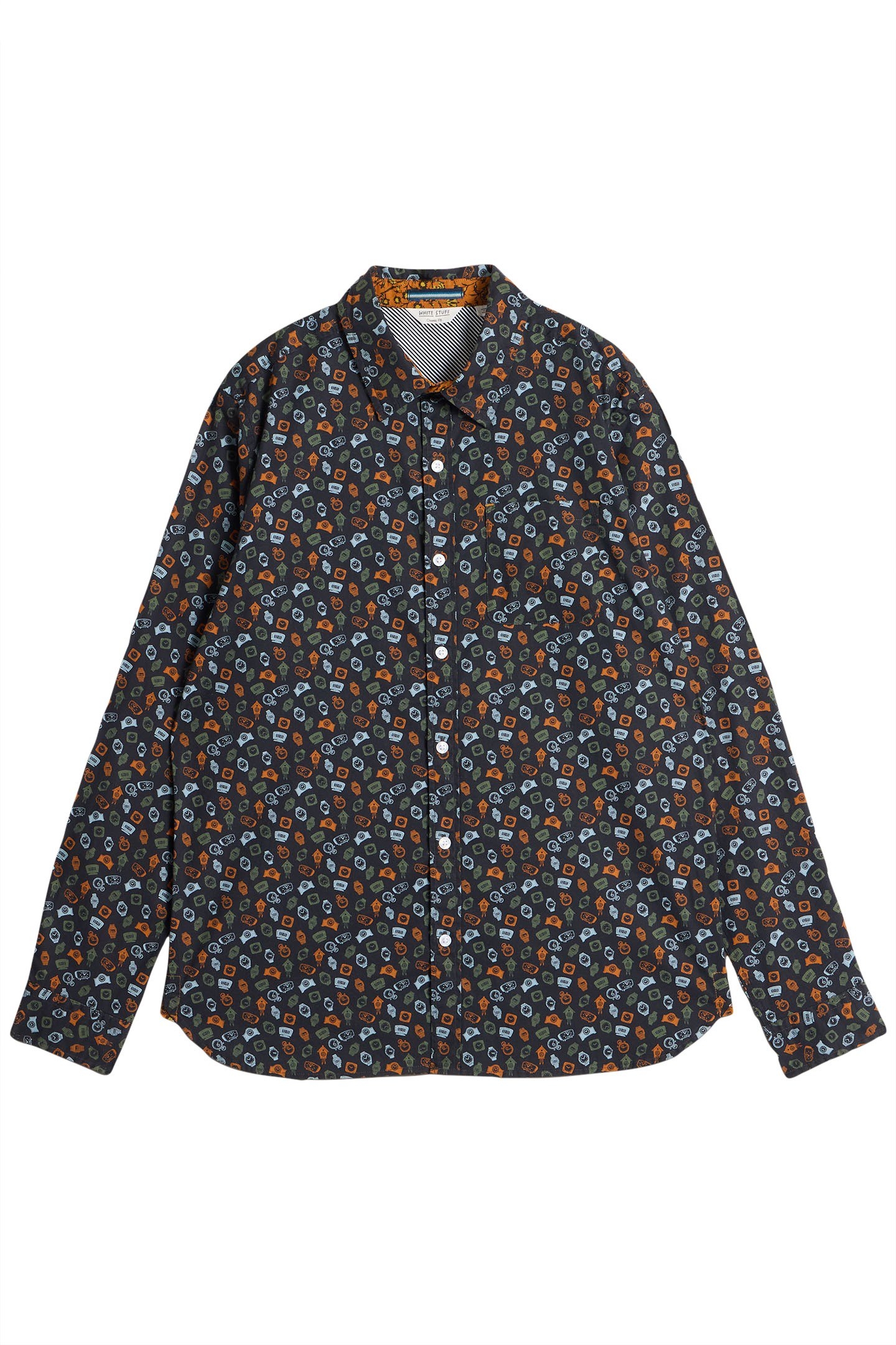 CLOCK PRINTED SHIRT NAVY PRINT 4