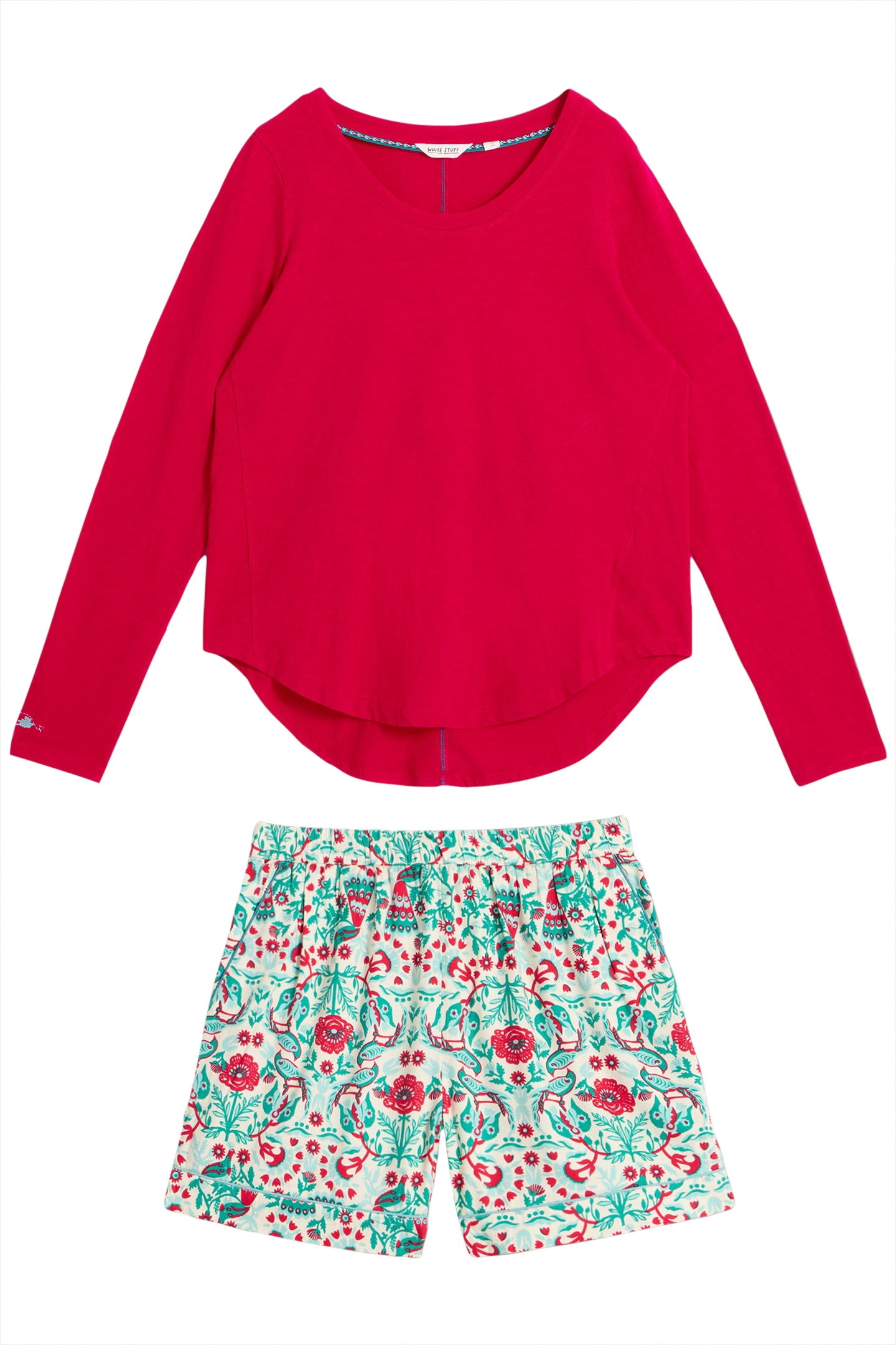 TESSA SHORT PJ SET IVORY MULTI 1