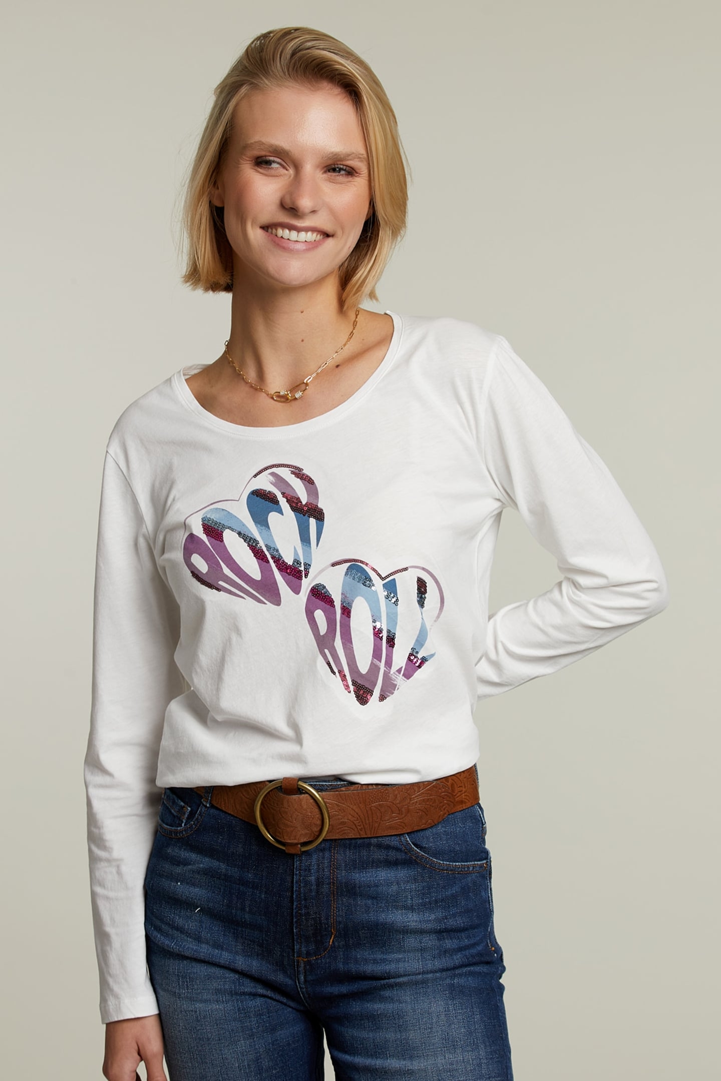 OFF WHITE CREW NECK T-SHIRT 1