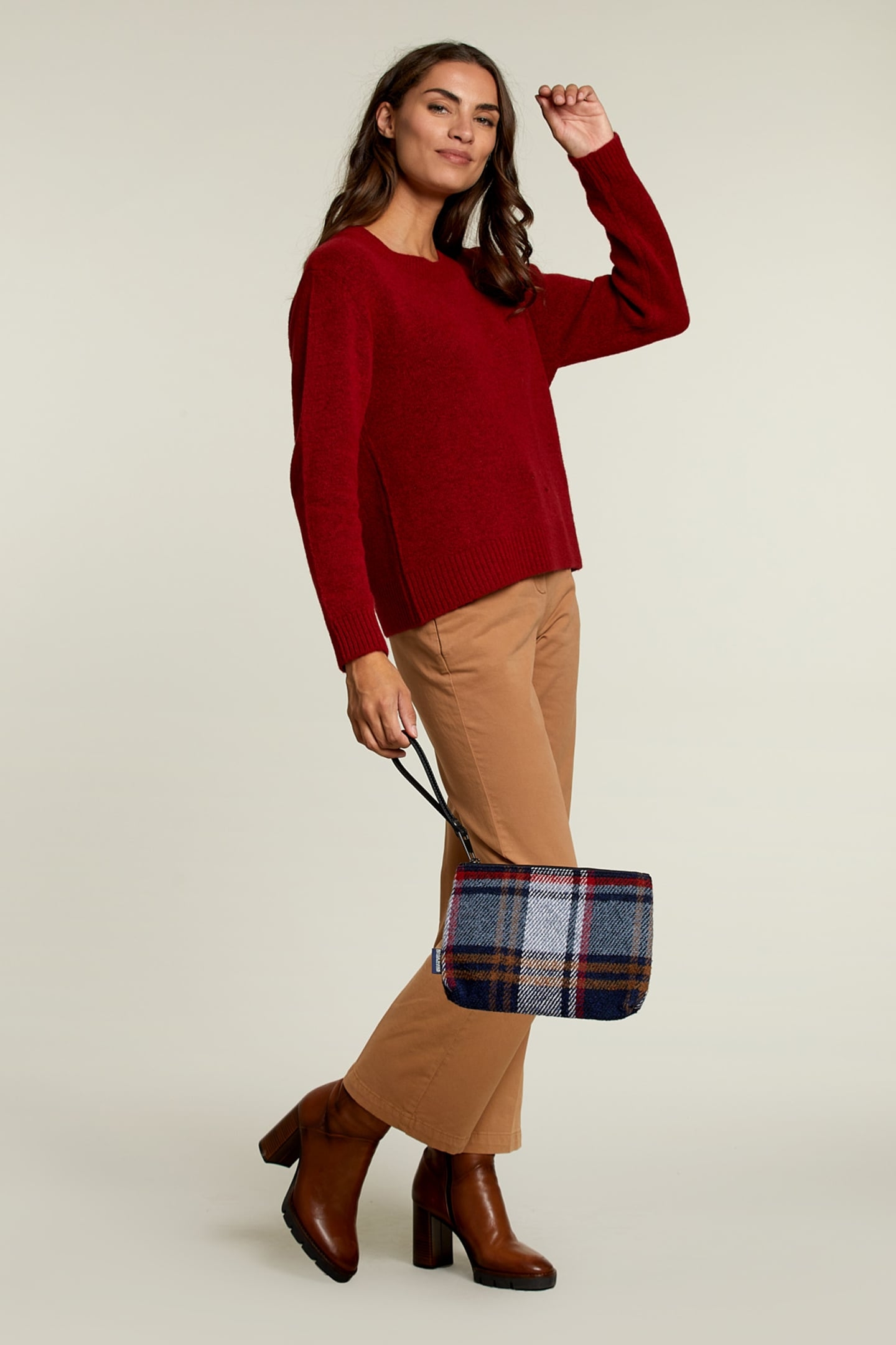 BROWN HIGH WAIST WELT POCKET PANTS 3