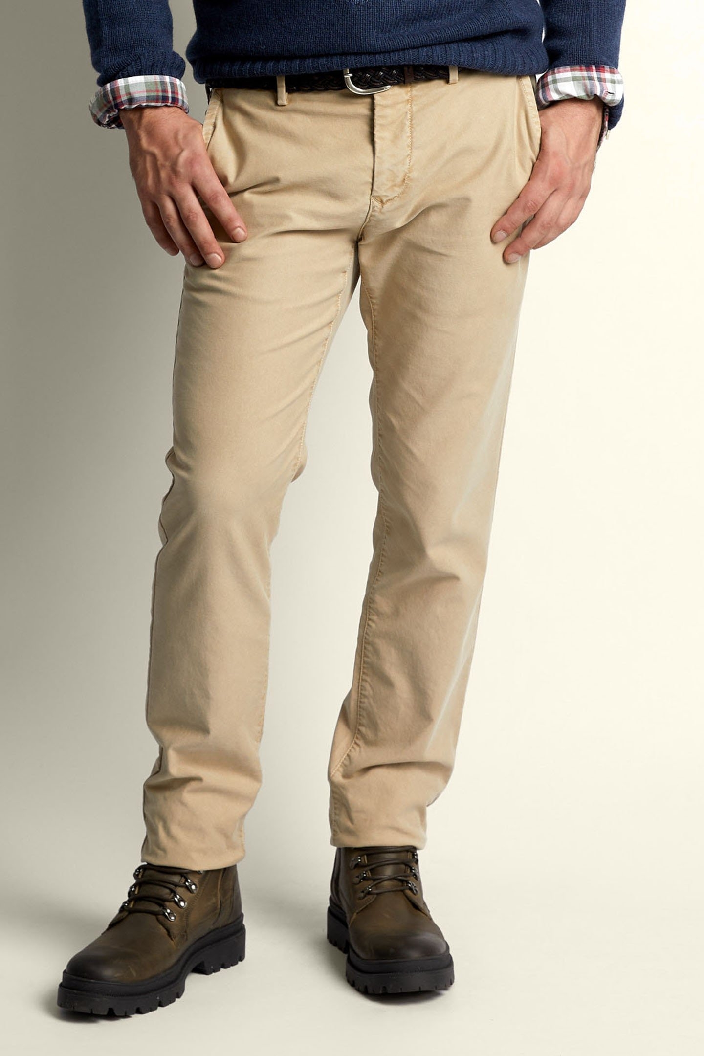 SLIM FIT COTTON CHINO COYOTE 1