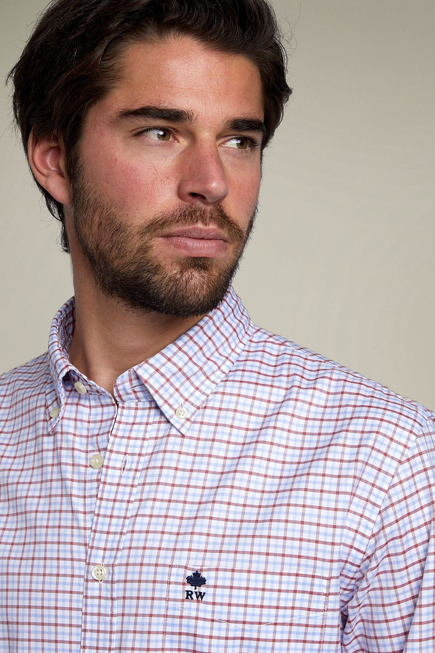 CUSTOM FIT CHECKED SHIRT MULTI 4