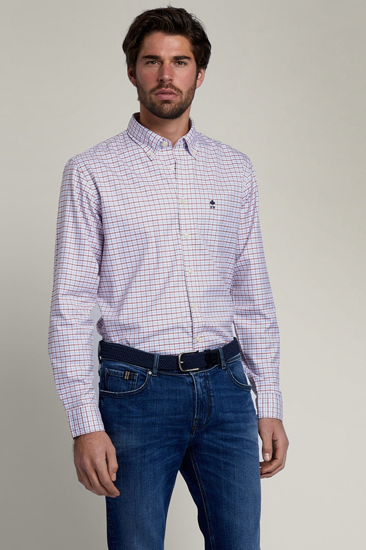 CUSTOM FIT CHECKED SHIRT MULTI 1