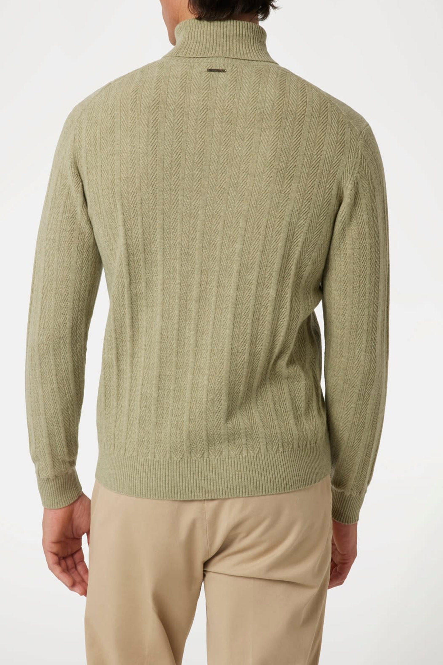 LS TN HERRINGBONE ST MOSSY GREEN HEATHER 2