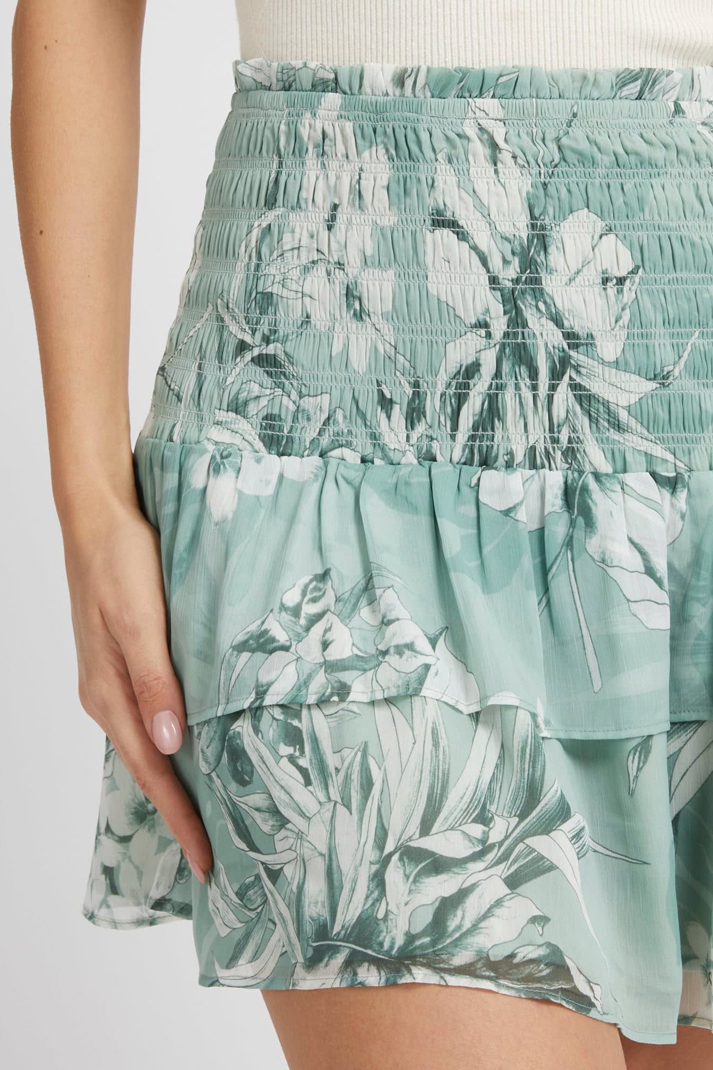 BRIGIDA SMOCKED MINI DUSTY FERN JUNGLE PR 5