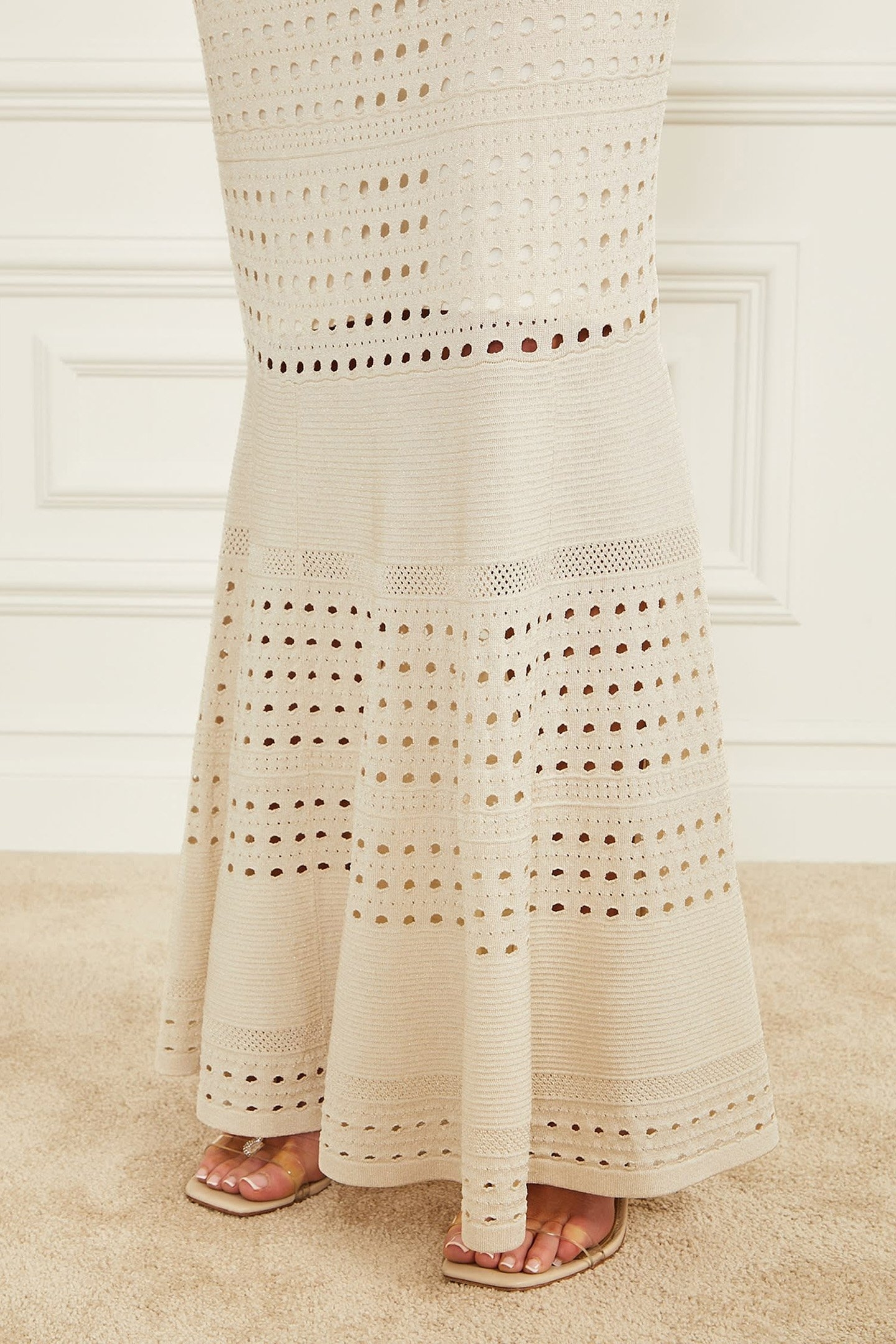 HENLEY LONG SKIRT PALE PEARL MULTI 6