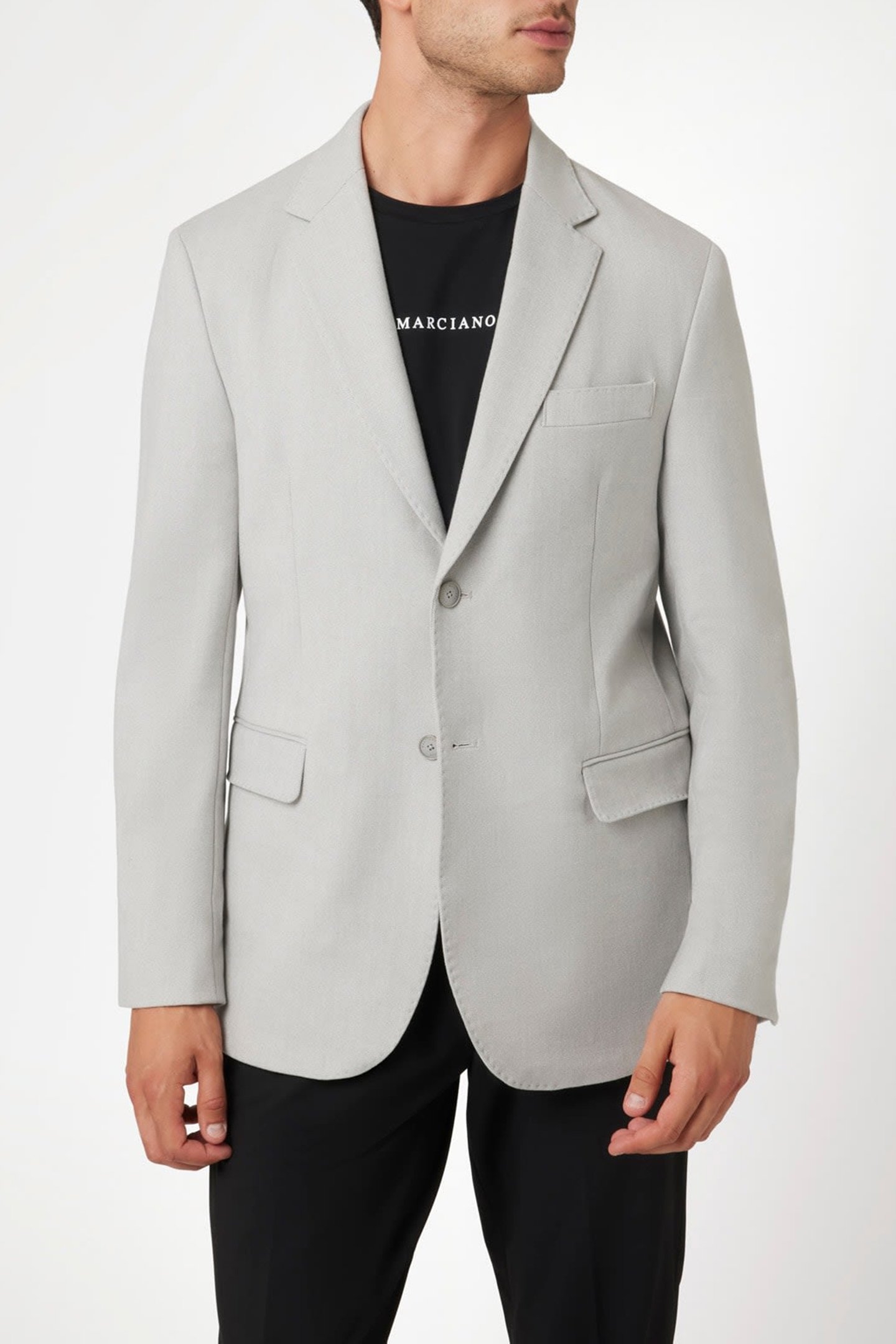SEAN 2B NOTCH BLAZER GREY HERRINGBONE 1
