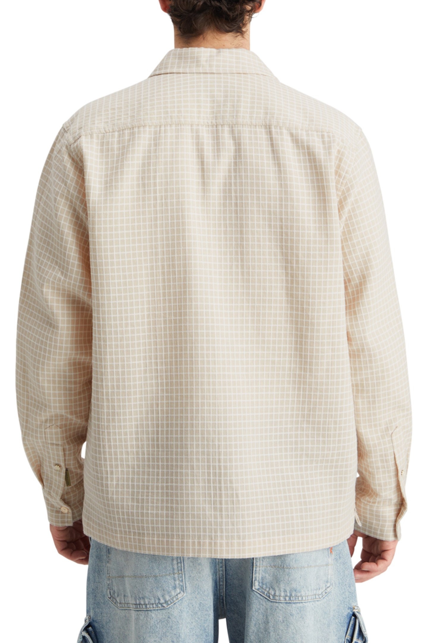 MICRO DOBBY CHECK SHIRT PARCHMENT 2