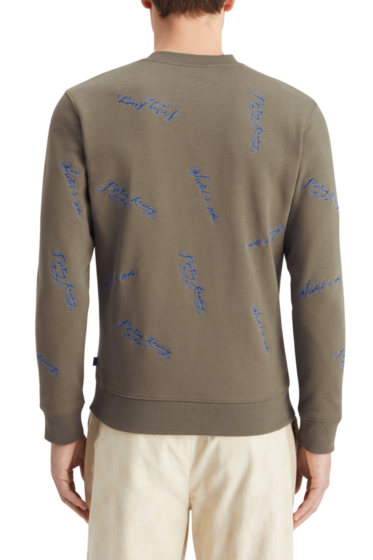 EMBROIDERED SWEATSHIRT POETRY READING AOP 2
