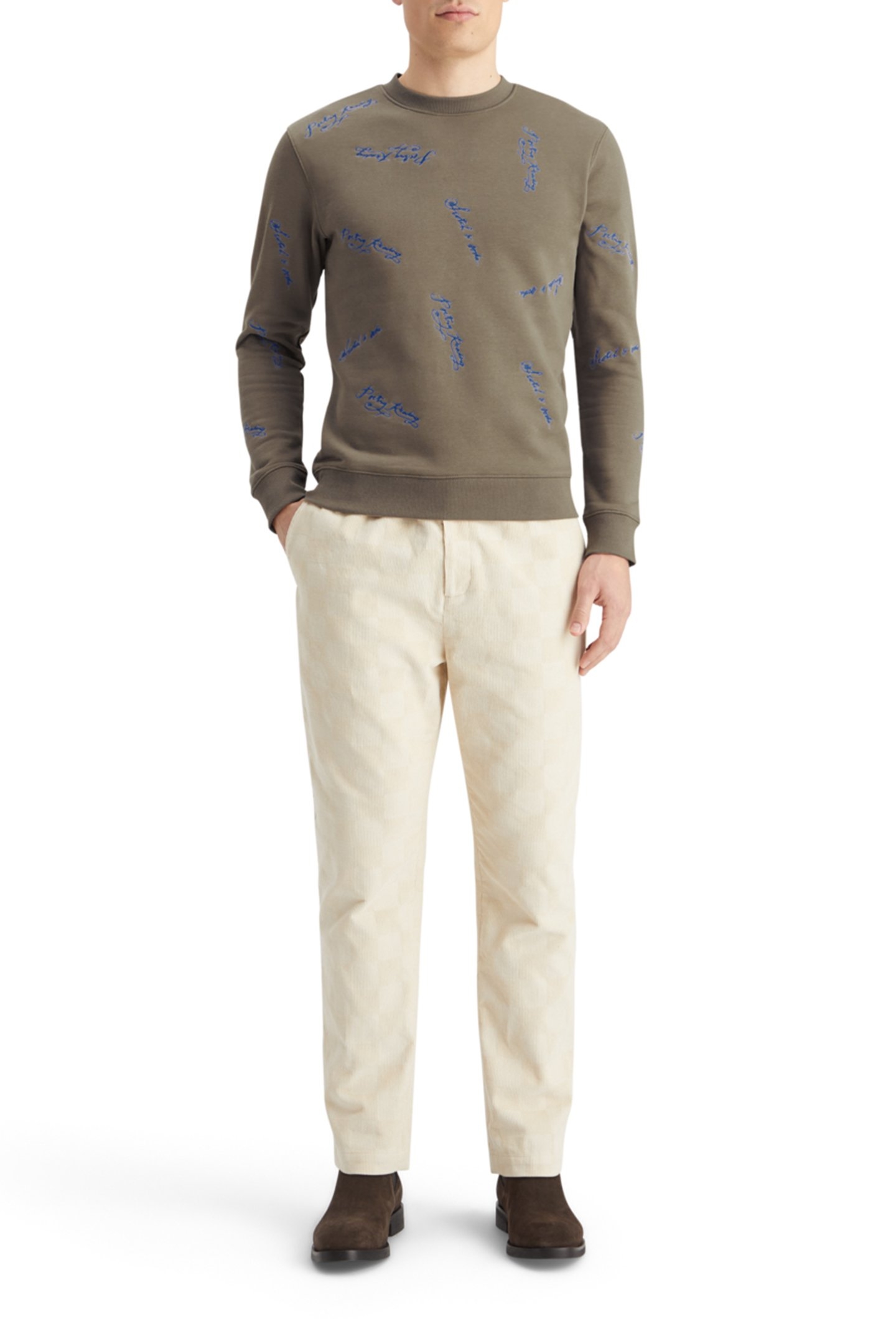 EMBROIDERED SWEATSHIRT POETRY READING AOP 3