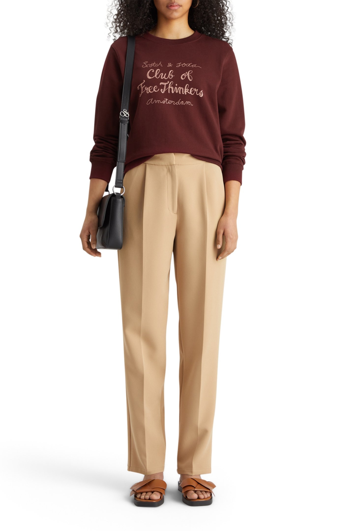 CHEST ARTWORK REGULAR FIT SWEATSHIRT BORDEAUX 6