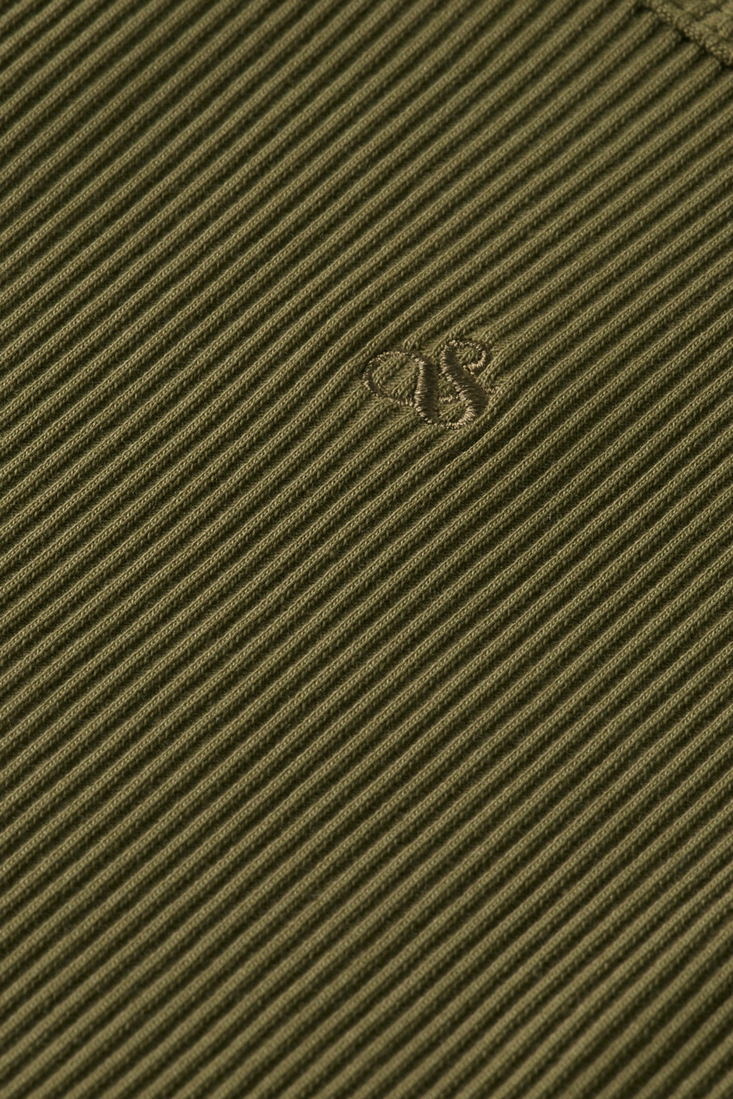 RACER RIB TANK WASHED MILITARY 7