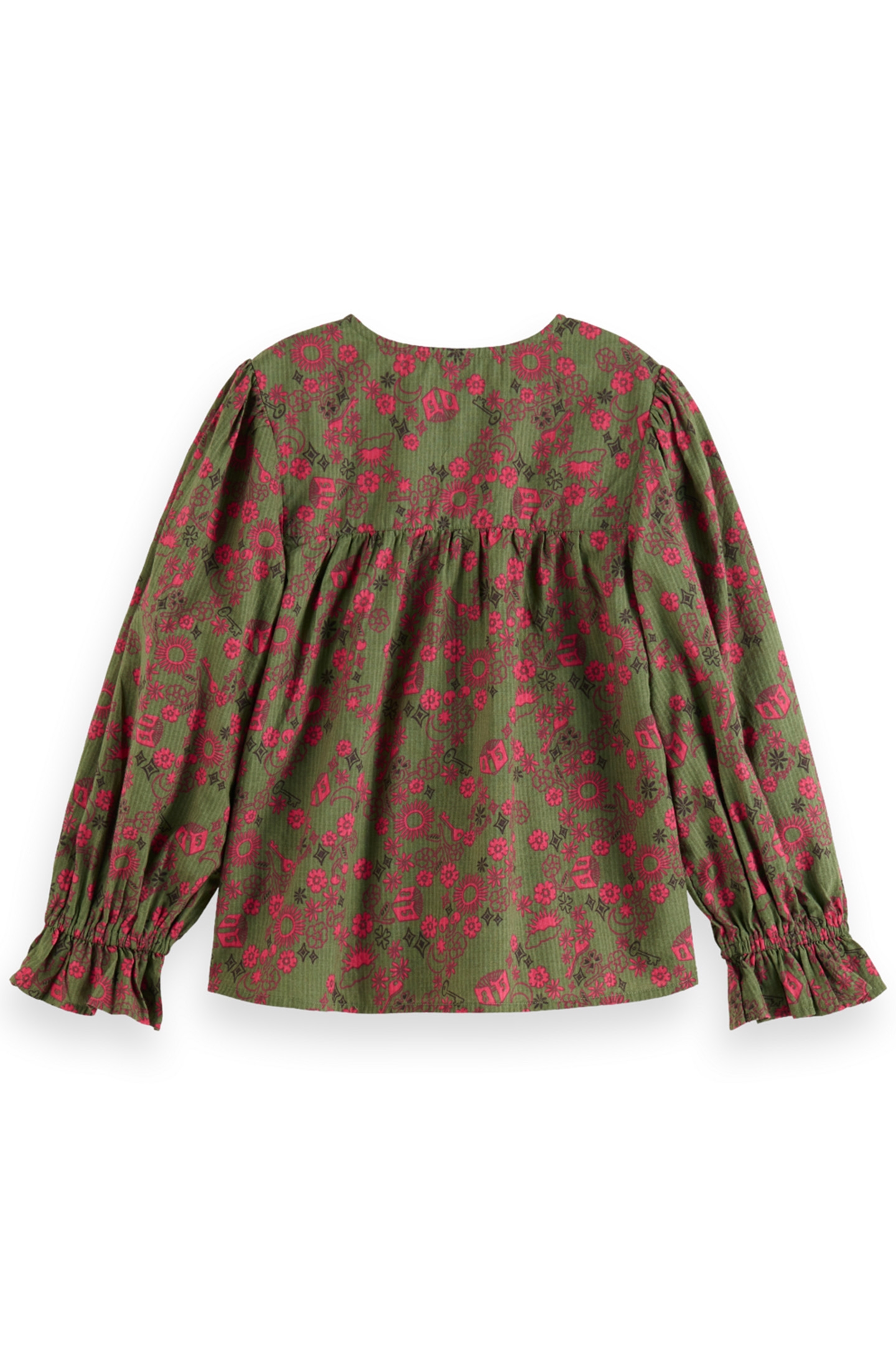 GIRL ALLOVER PRINTED STRUCTURED COTTON TOP MINDFUL DITSY 2