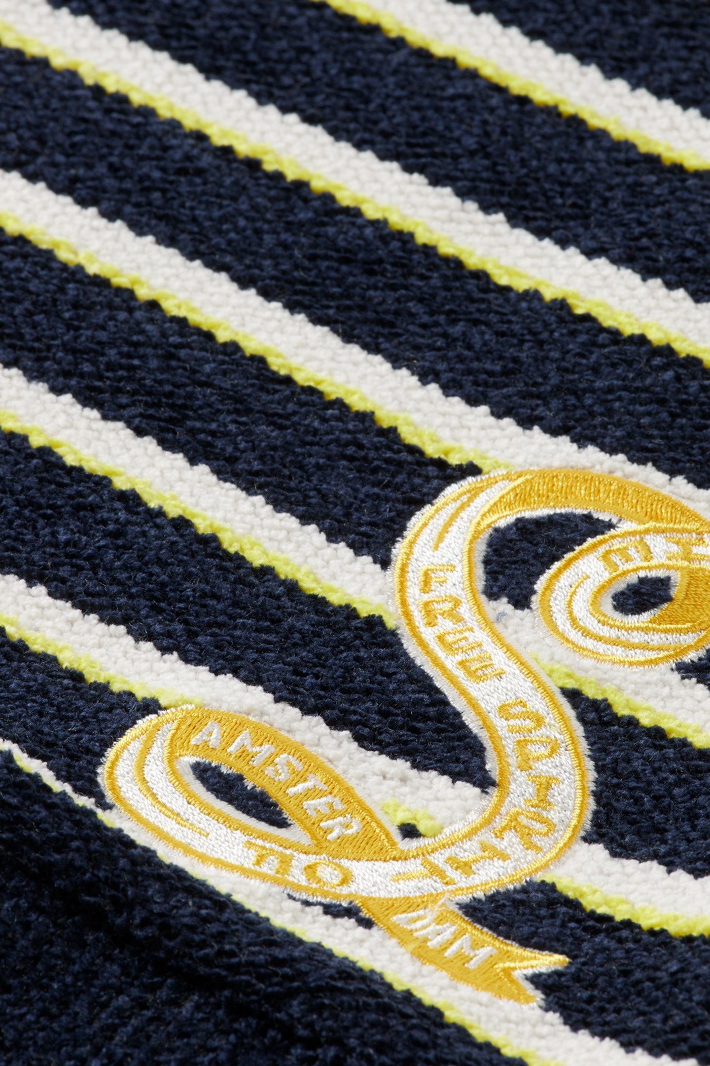 BOY STRIPED FELPA CREWNECK NIGHT/ECRU/EMBASSY YELLOW STRIPE 3