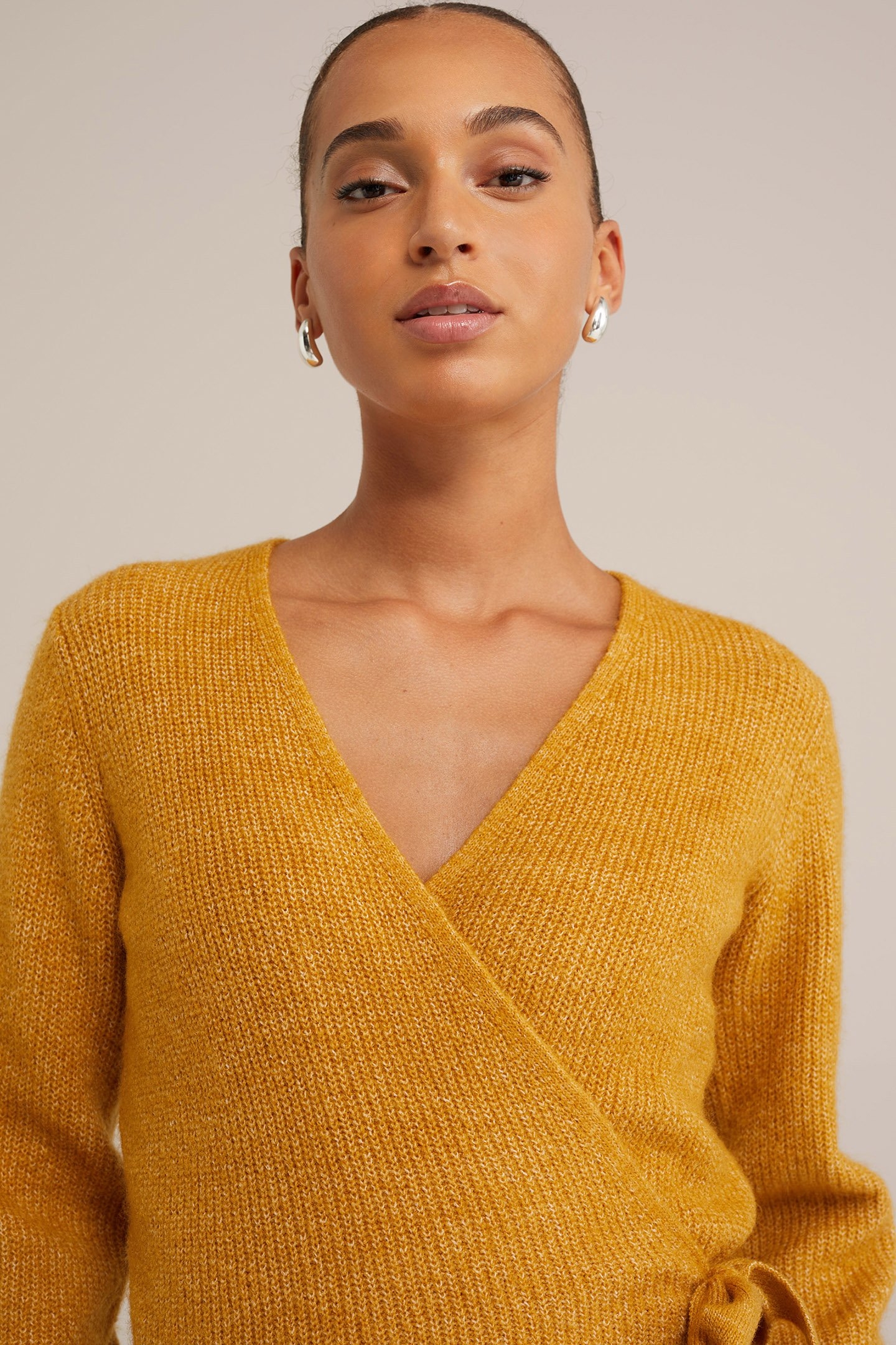WRAP CARDIGAN MUSTARD YELLOW 5
