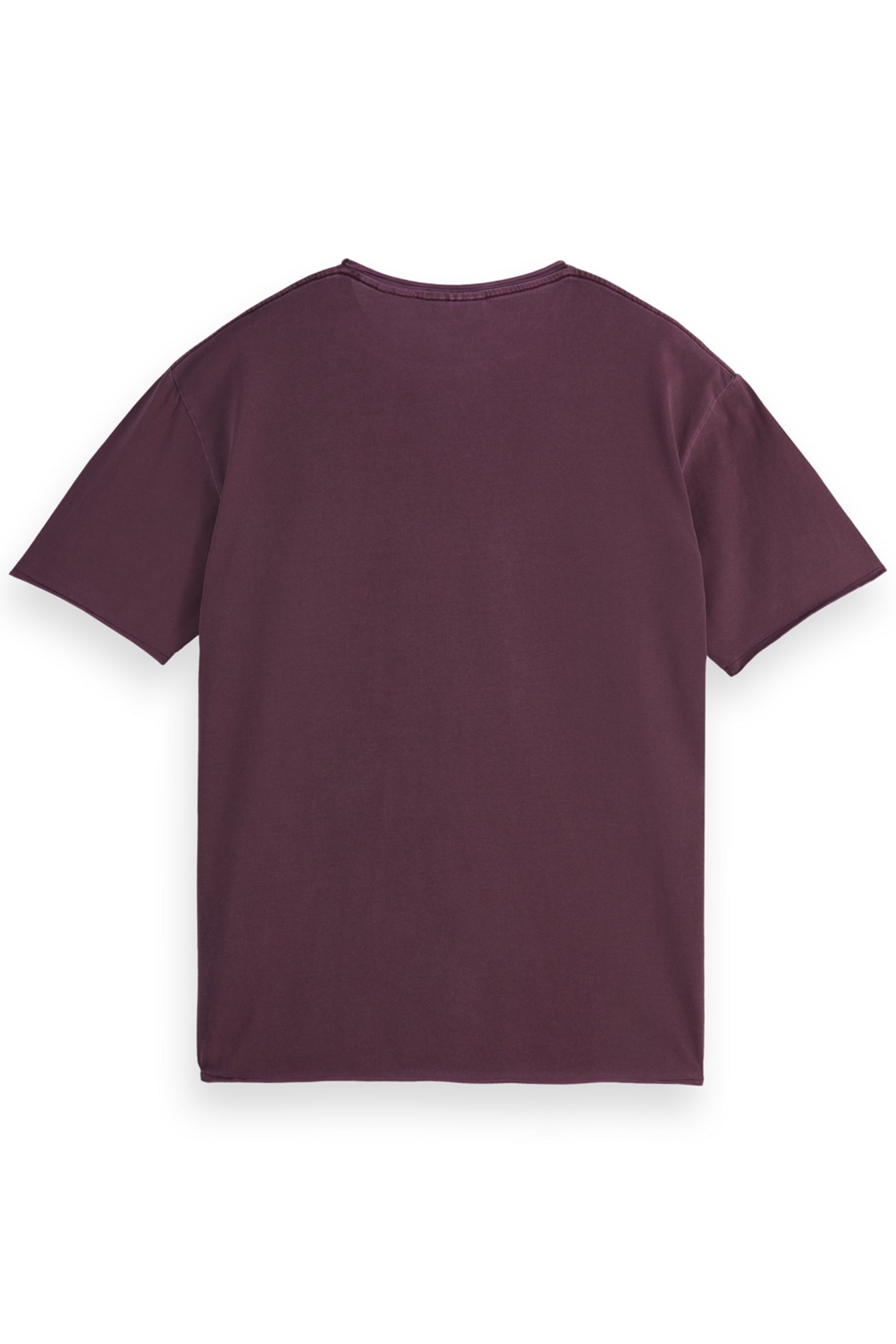 RAW EDGE GARMENT DYE T-SHIRT BERRY 5