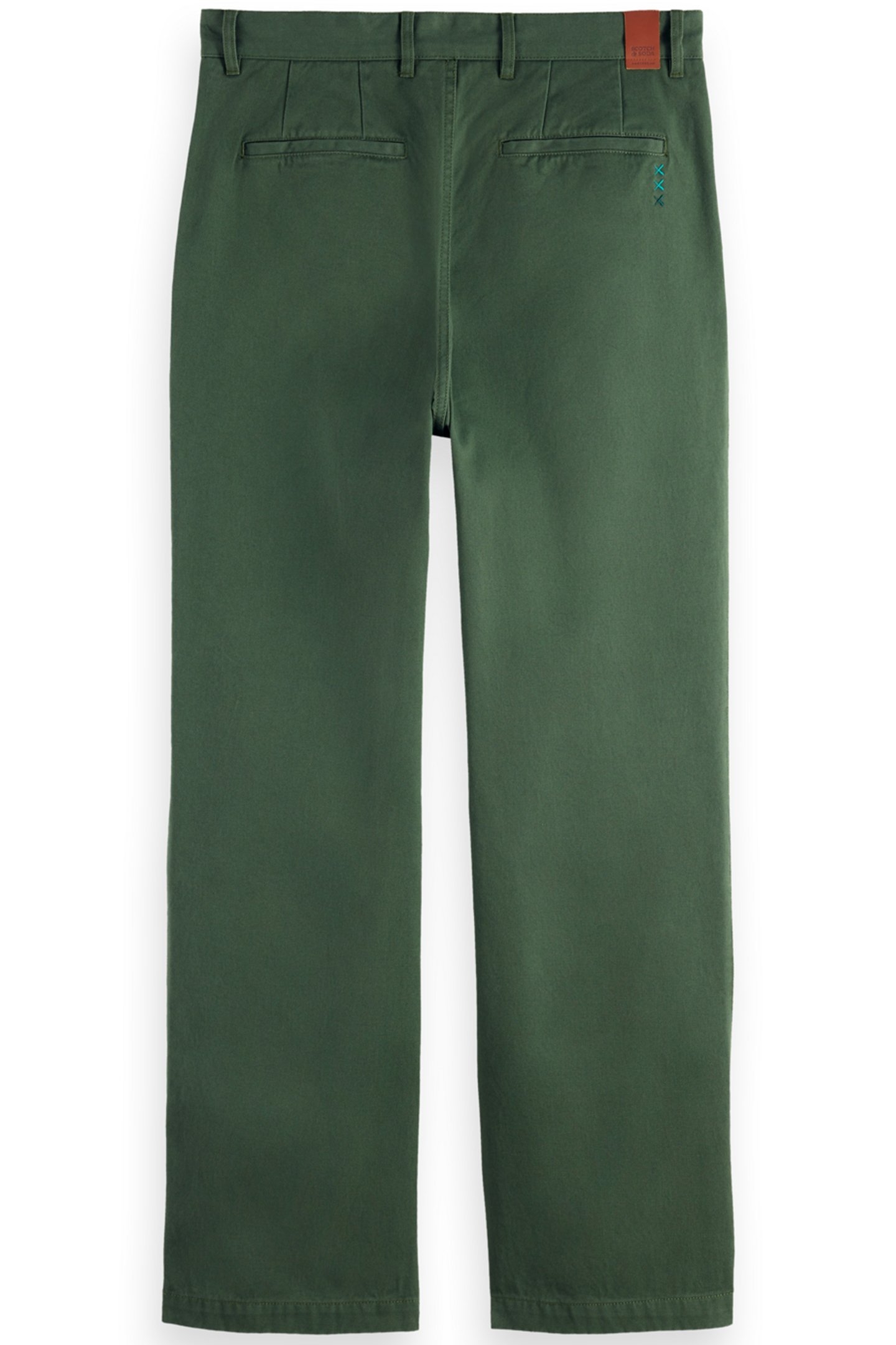 STRAIGHT FIT COTTON TWILL CHINO ALPINE GREEN 2