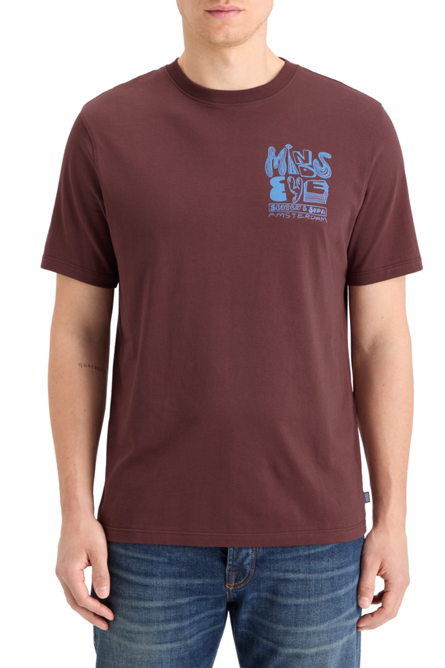 CHEST ARTWORK T-SHIRT RICH MAHOGANY 1