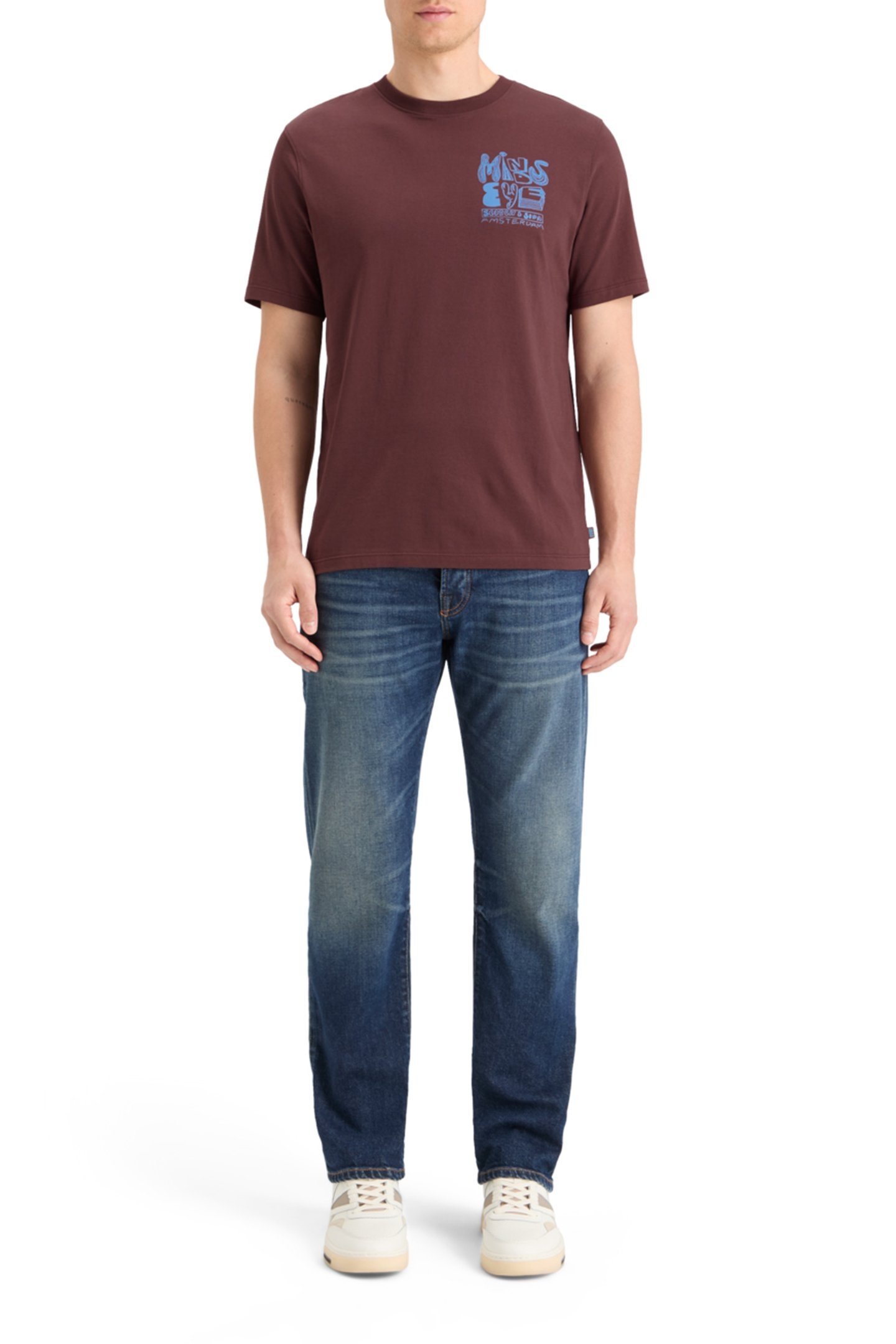 CHEST ARTWORK T-SHIRT RICH MAHOGANY 3