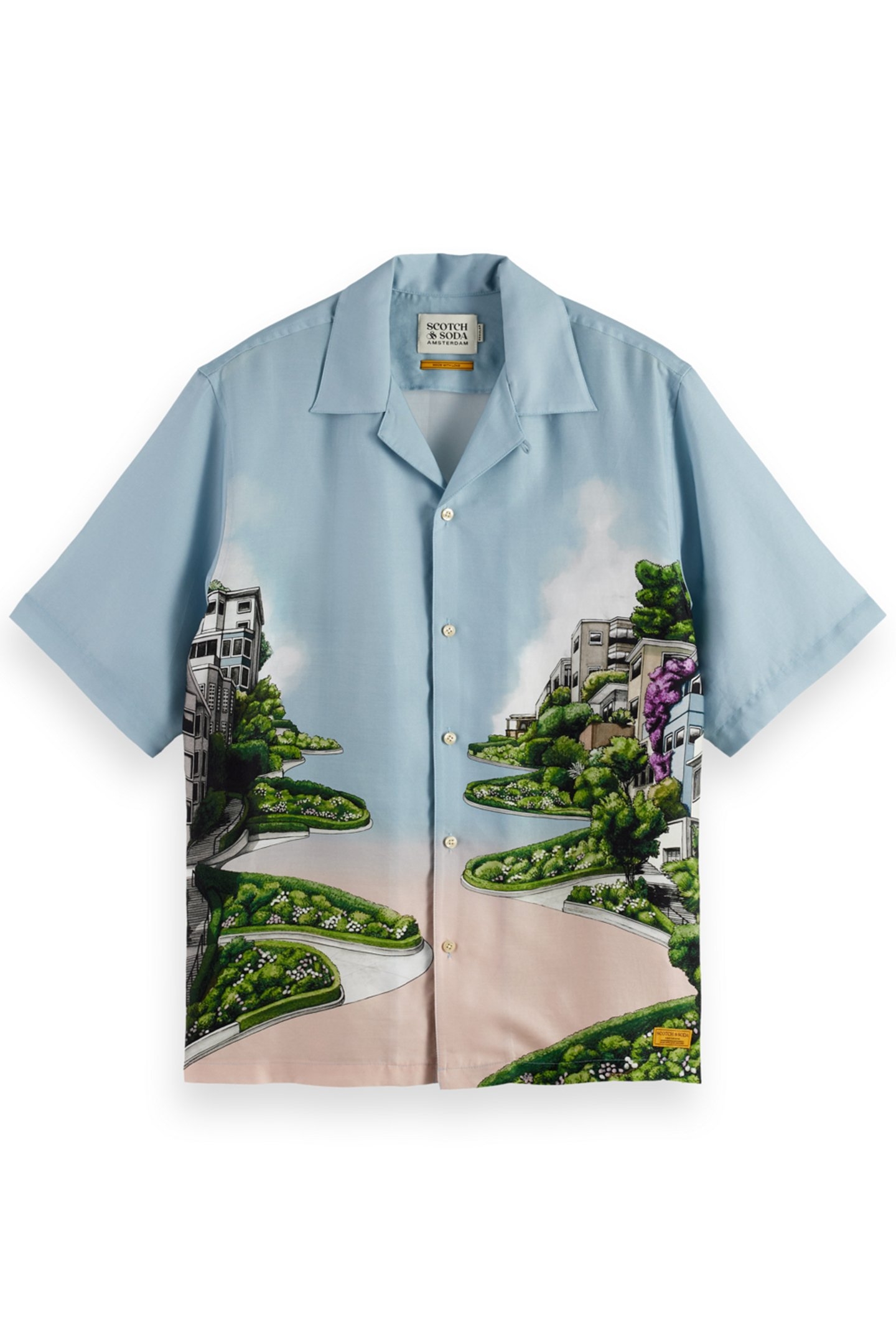 RELAXED FIT TENCEL AOP SHIRT SCENARY PRINT 4
