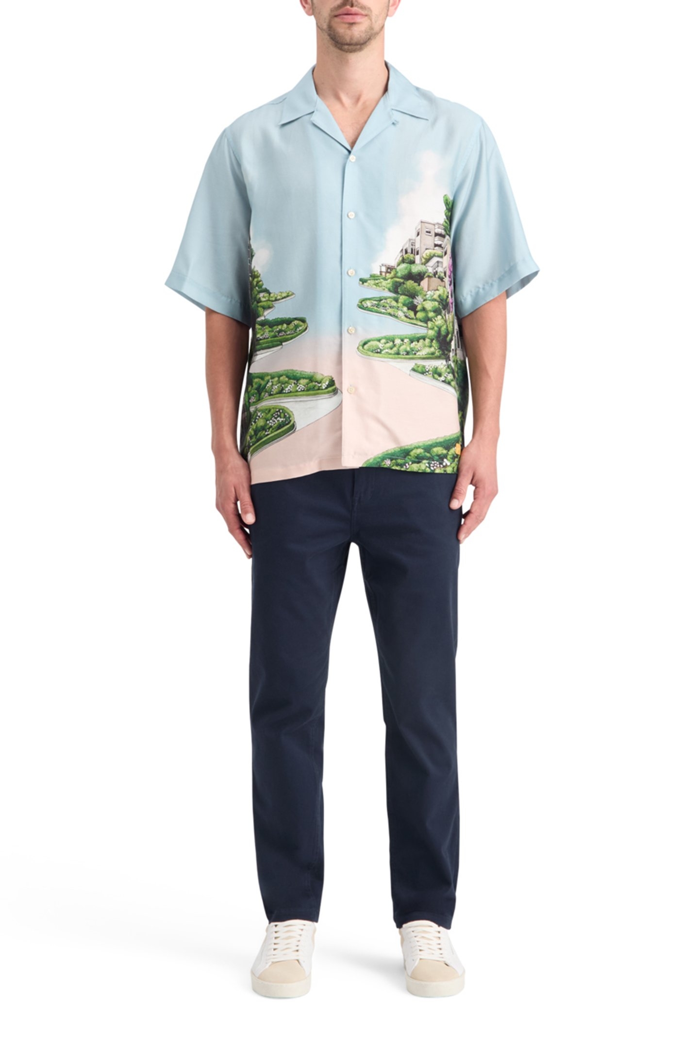 RELAXED FIT TENCEL AOP SHIRT SCENARY PRINT 3