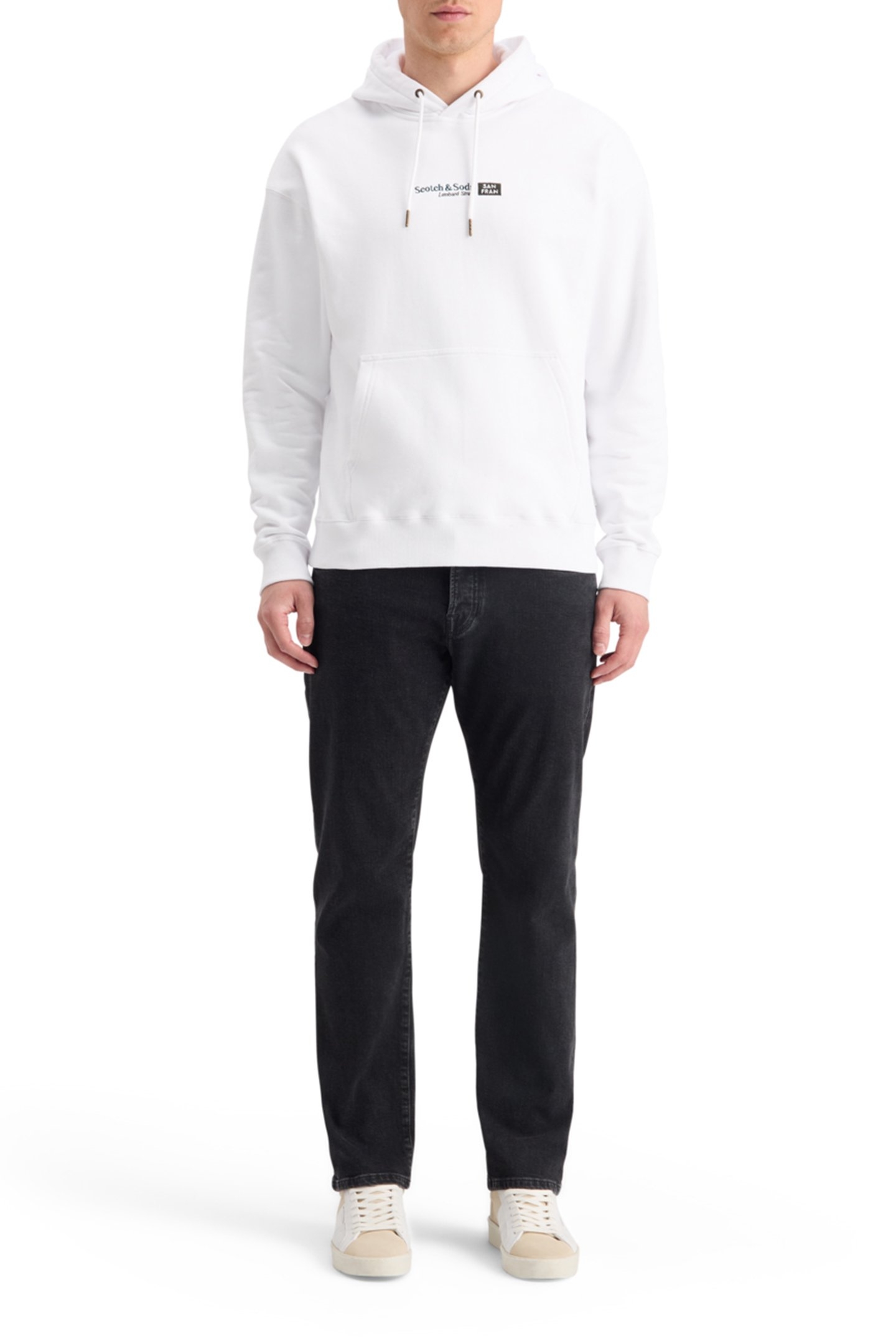 RELAXED FIT ARTWORK HOODIE WHITE 3