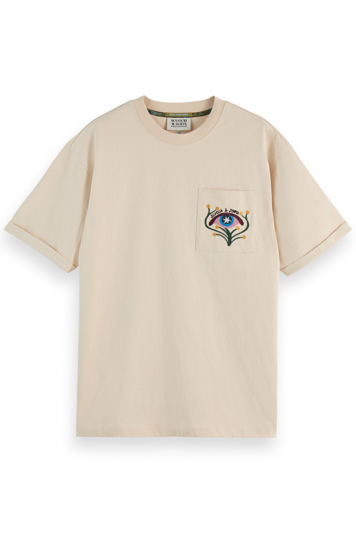 RELAXED FIT POCKET T-SHIRT PARCHMENT 4