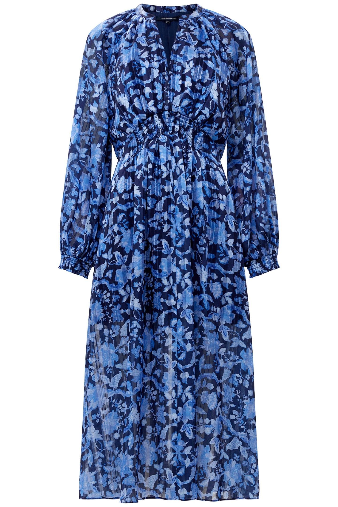 CYNTHIA FAUNA MIDI DRESS MIDNIGHT BLUE 3